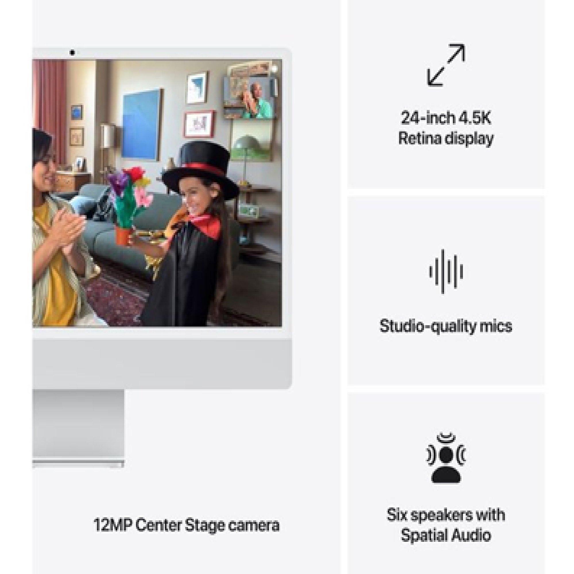 Silver - Apple - iMac 24 4.5K Retina Display 8 Core 16GB 256GB - 8