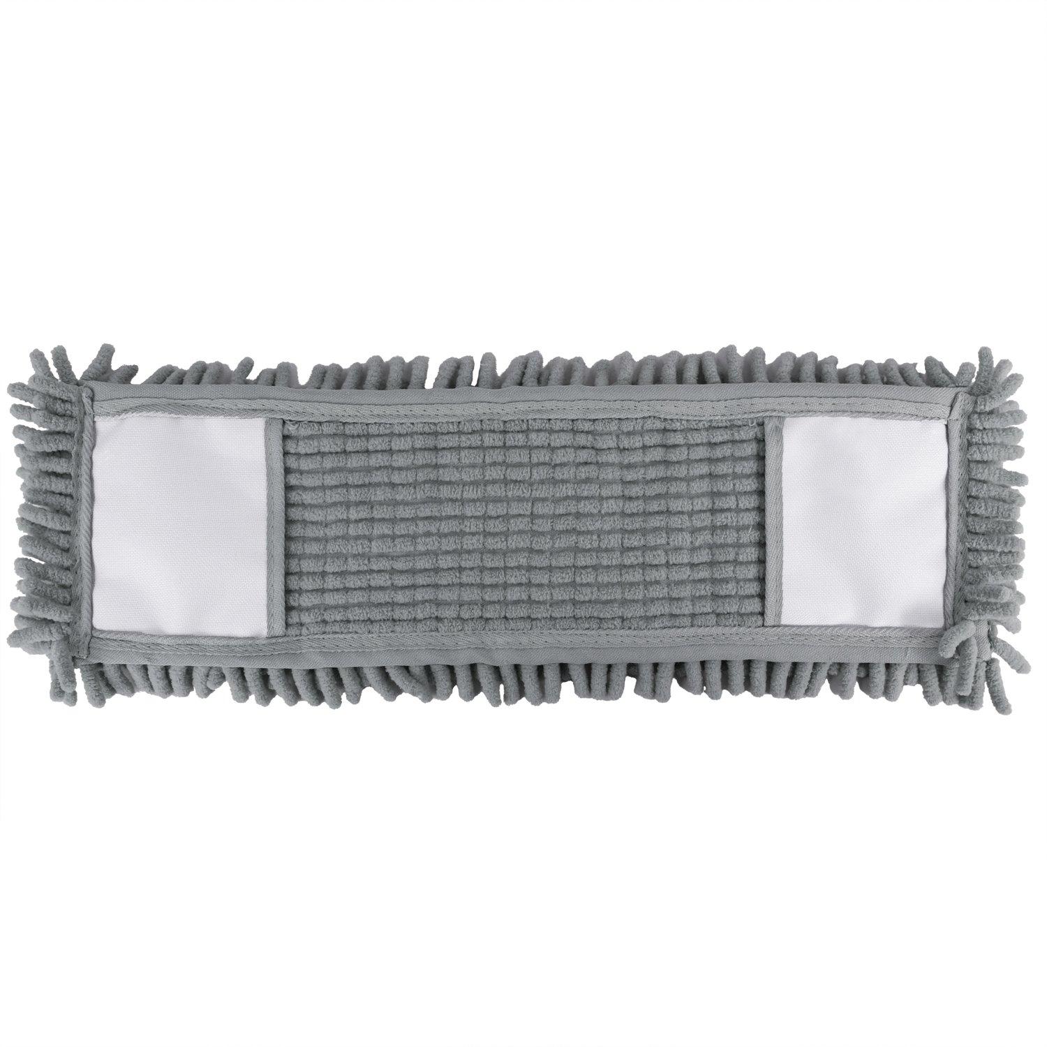 Grey - JVL - JVL Chenille Mop Replacement Pads - Grey Pack 2 - 2