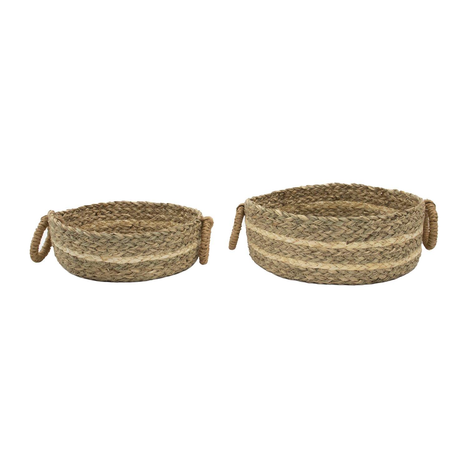 Brown - JVL - Palma Set of 2 Natural Storage Baskets - 2
