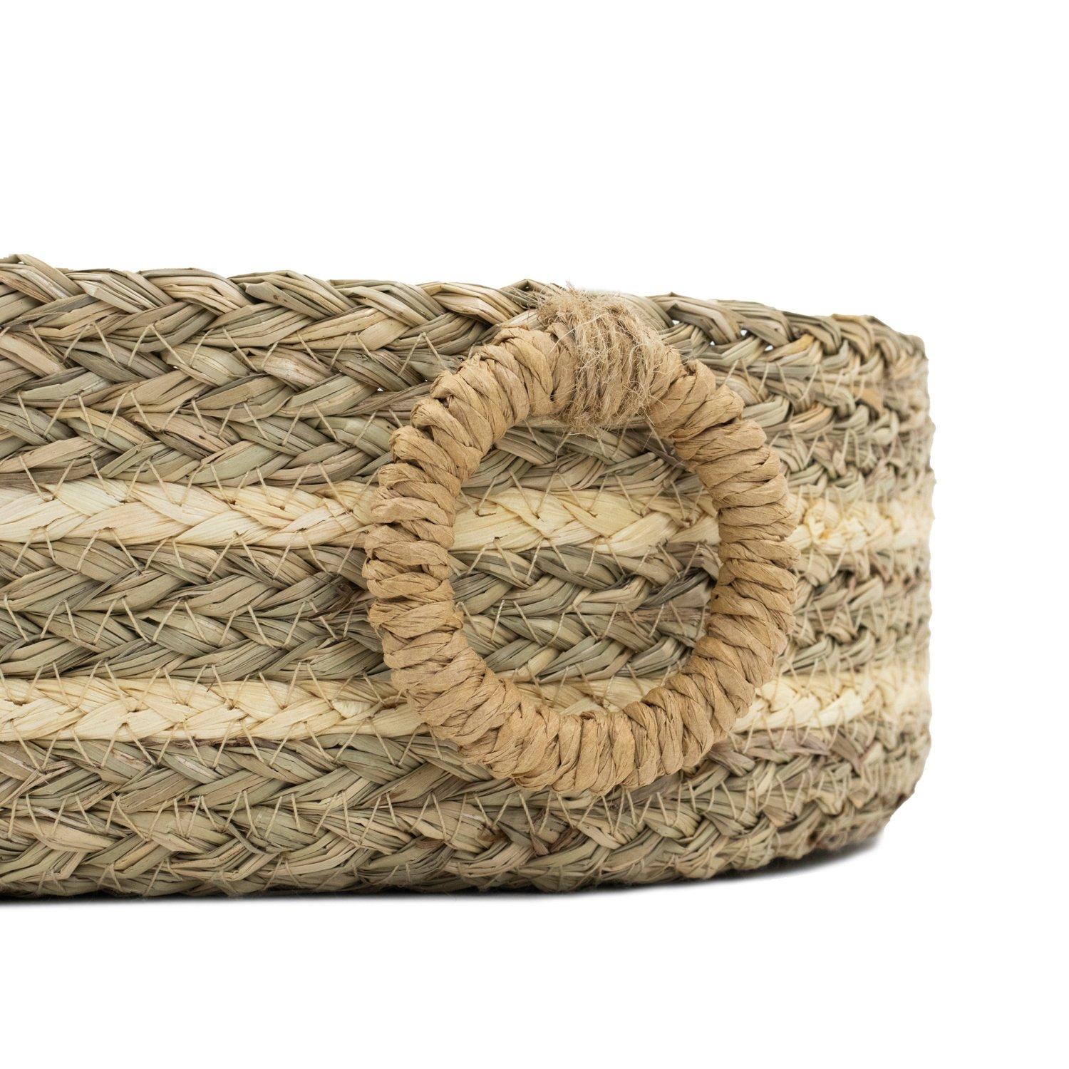 Brown - JVL - Palma Set of 2 Natural Storage Baskets - 5