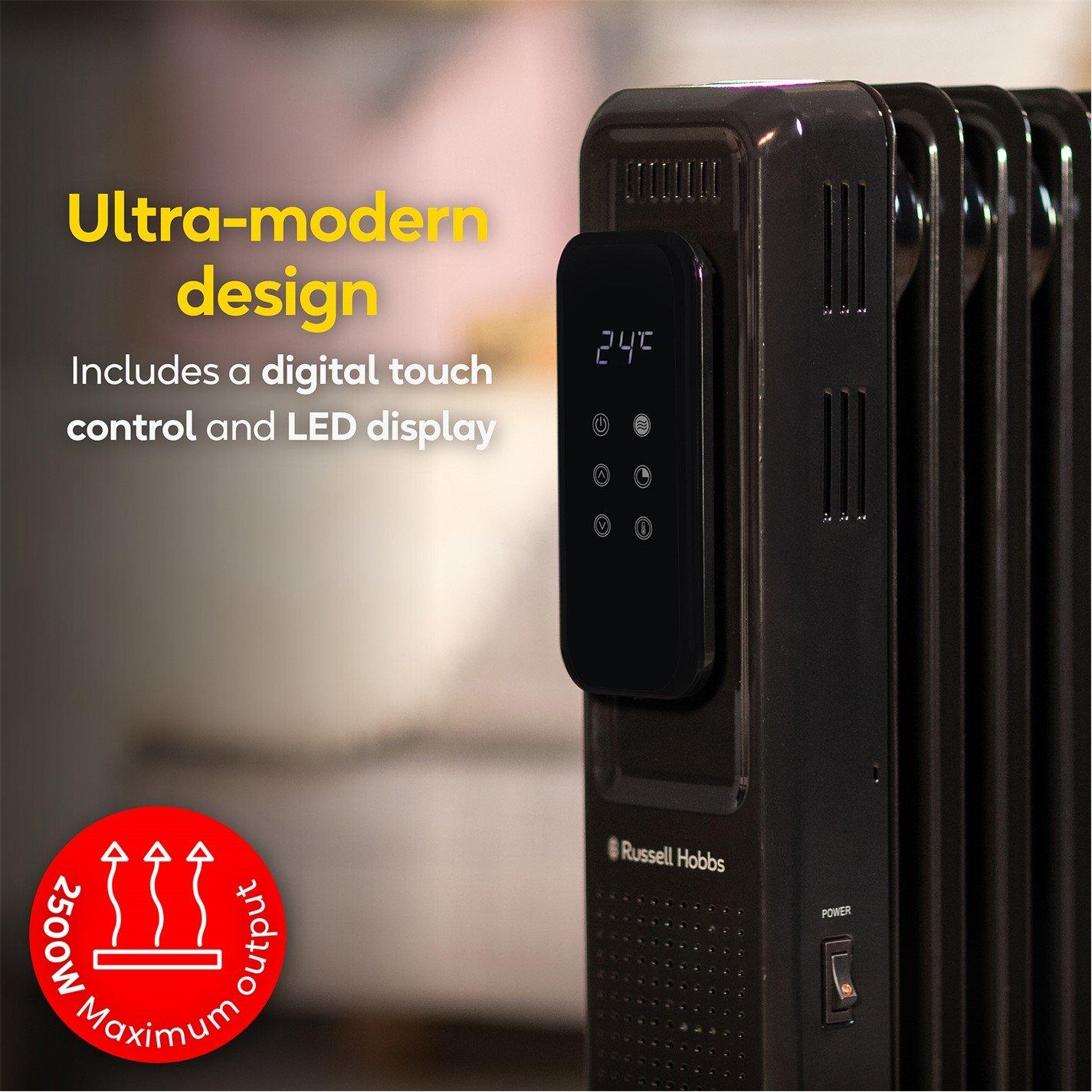 Black - Russell Hobbs - Russell Hobbs RHOFR2521B-D Oil Filled Radiator - 6