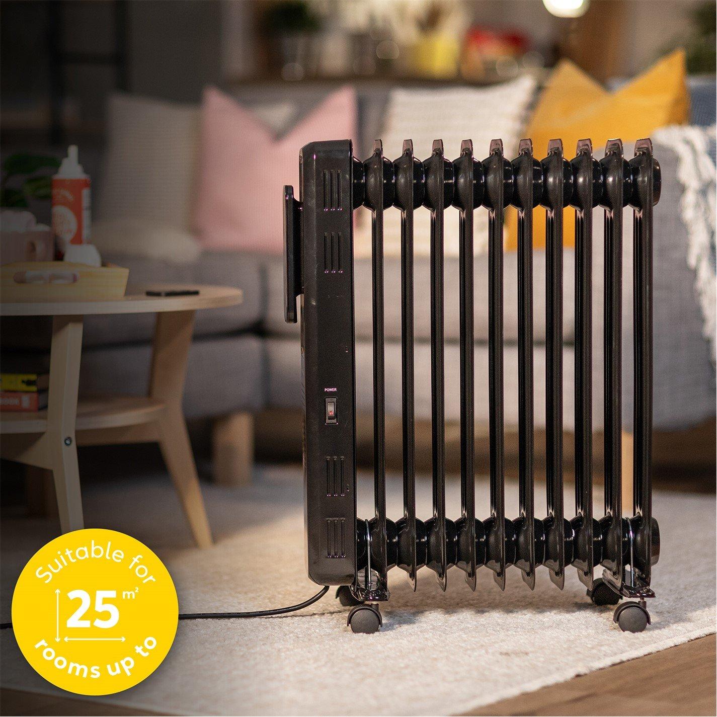 Black - Russell Hobbs - Russell Hobbs RHOFR2521B-D Oil Filled Radiator - 7