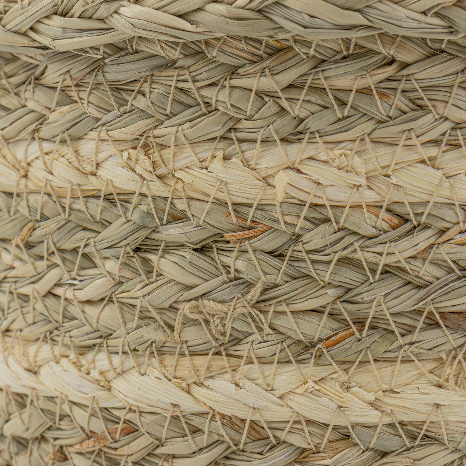 Brown - JVL - Palma Set of 2 Natural Round Storage Baskets - 3