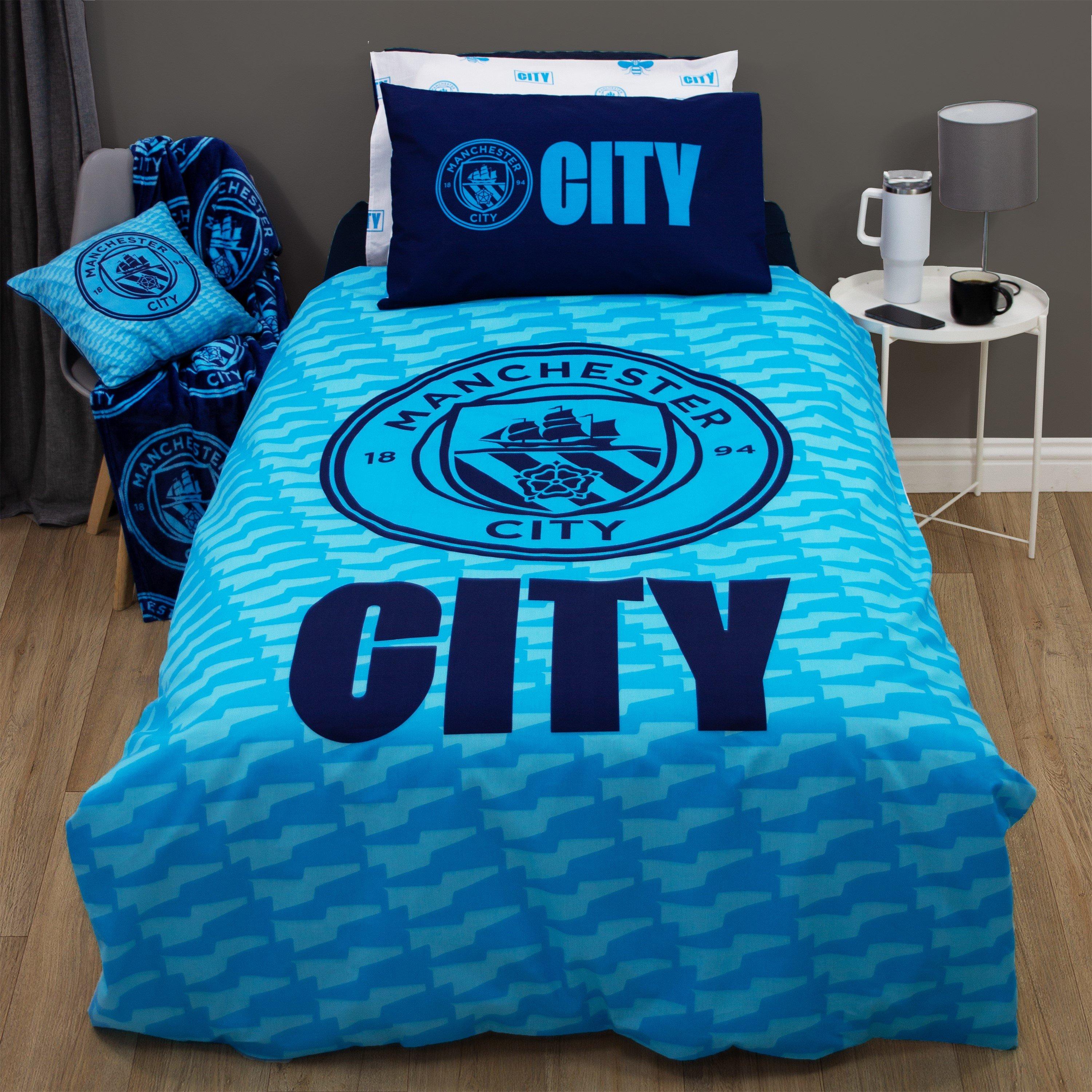 Manchester City Fc  Kids Single Panel Duvet -  - SINGLE