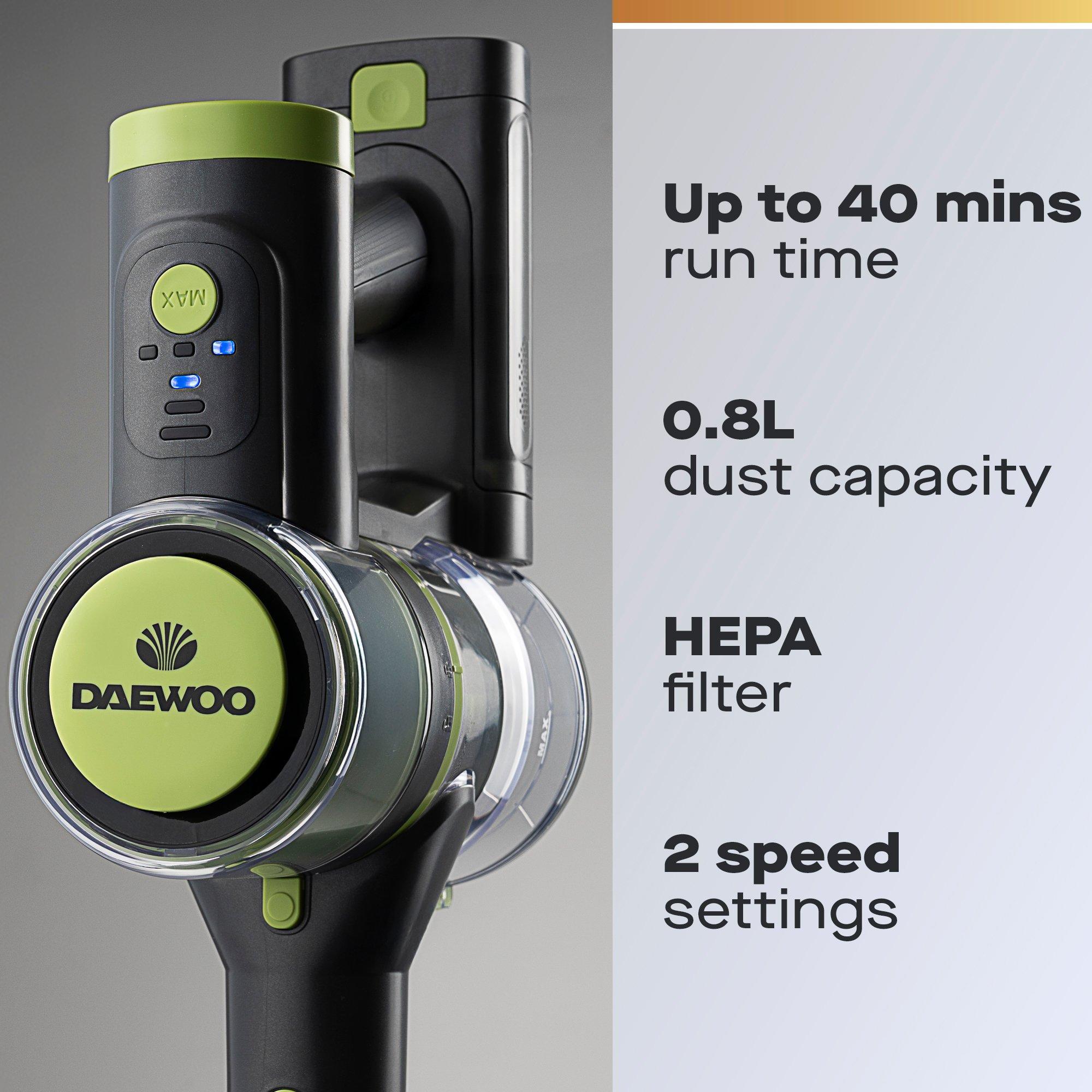 Grey - Daewoo Electricals - Cyclone Freedom 2.0 2-in-1 Cordless Vacuum Cleaner - 2