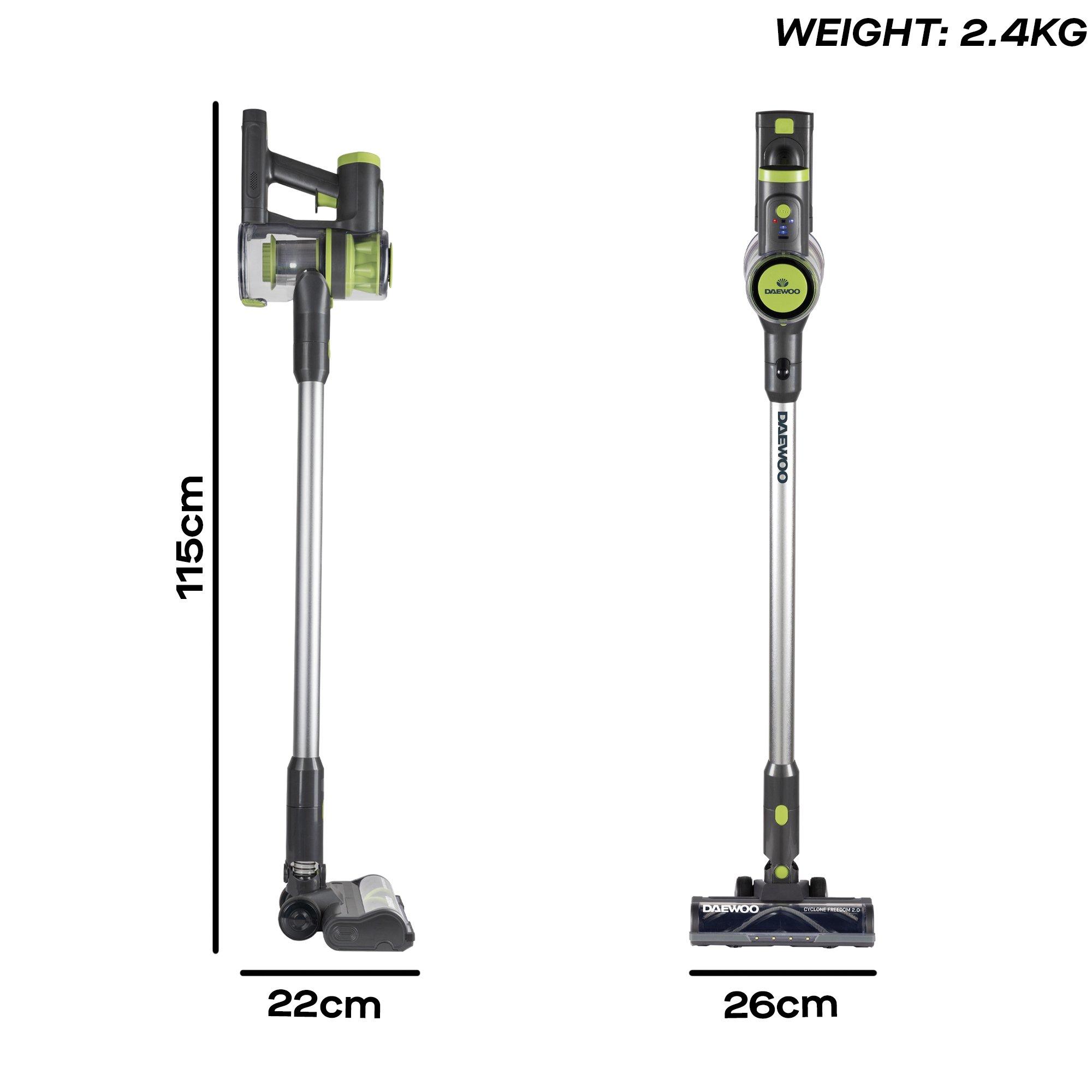 Grey - Daewoo Electricals - Cyclone Freedom 2.0 2-in-1 Cordless Vacuum Cleaner - 7