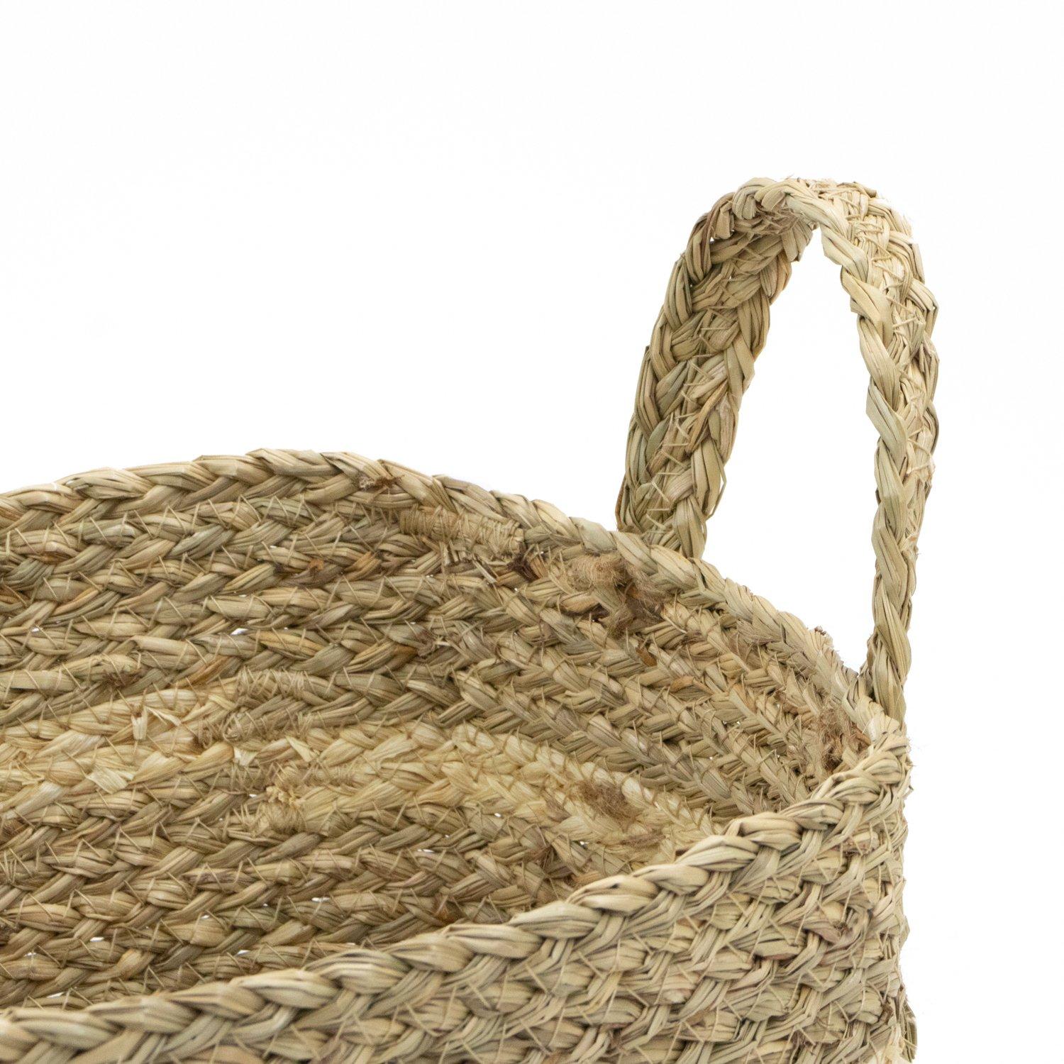 Brown - JVL - Palma Large Natural Rectangular Storage Basket - 2