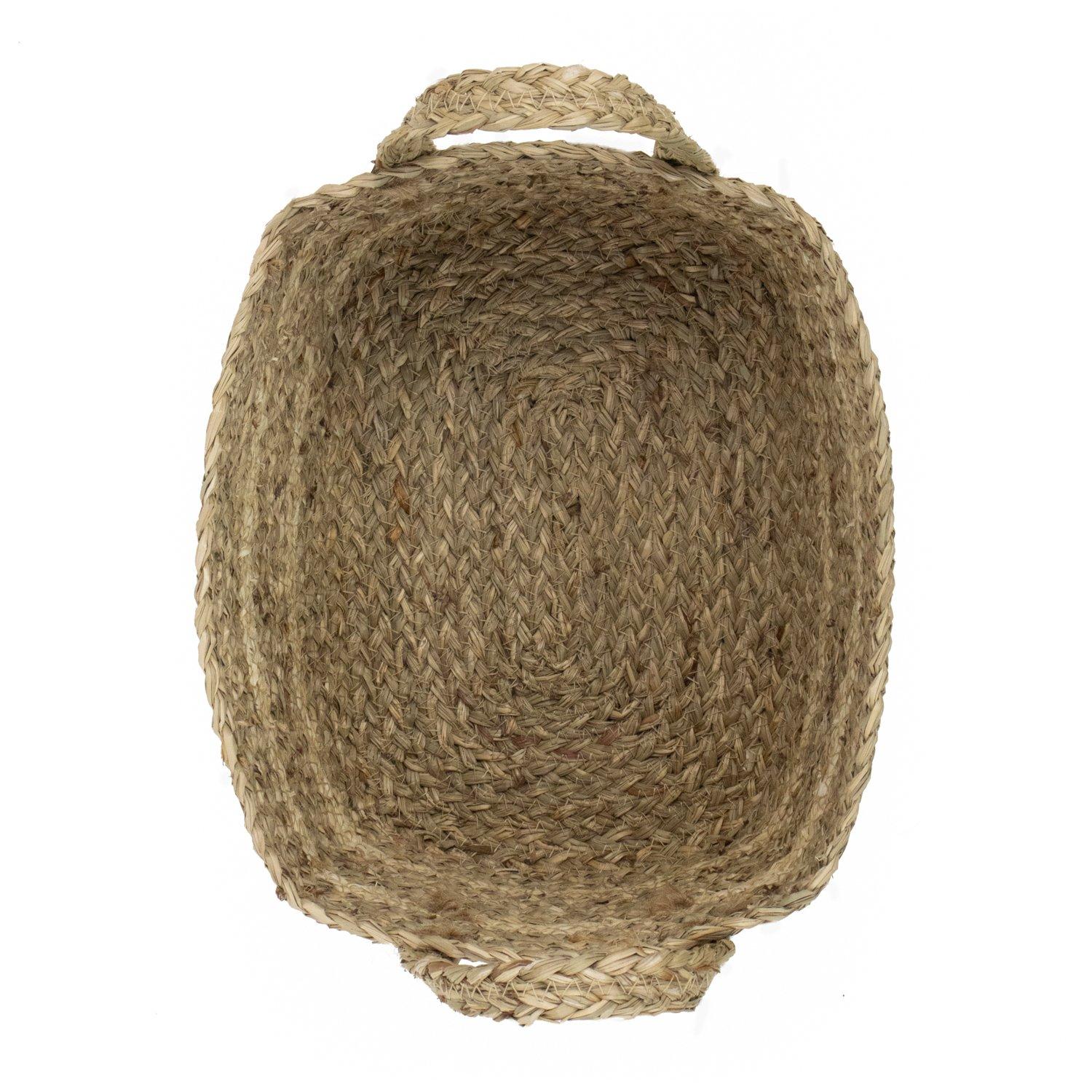 Brown - JVL - Palma Large Natural Rectangular Storage Basket - 3