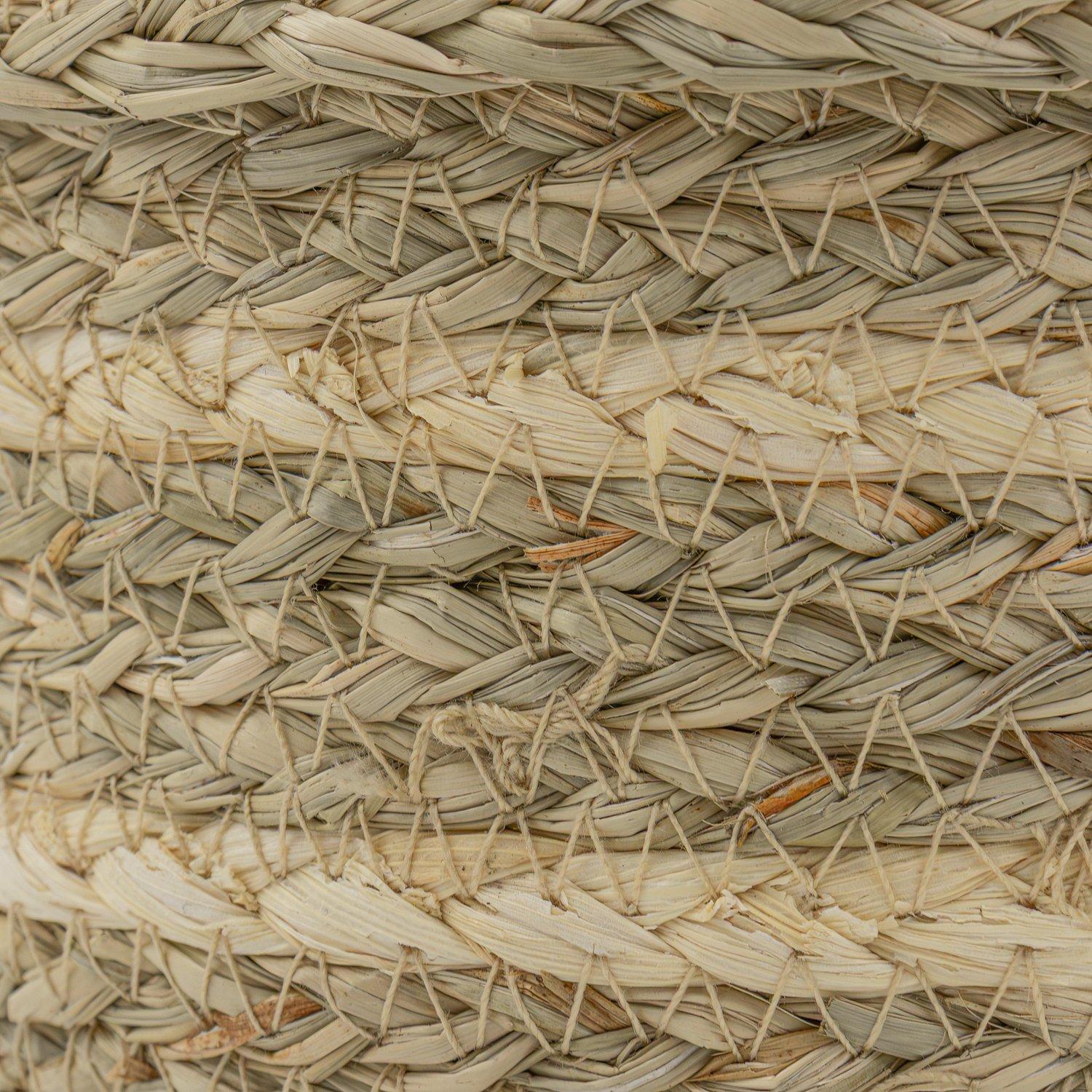 Brown - JVL - Palma Large Natural Rectangular Storage Basket - 5