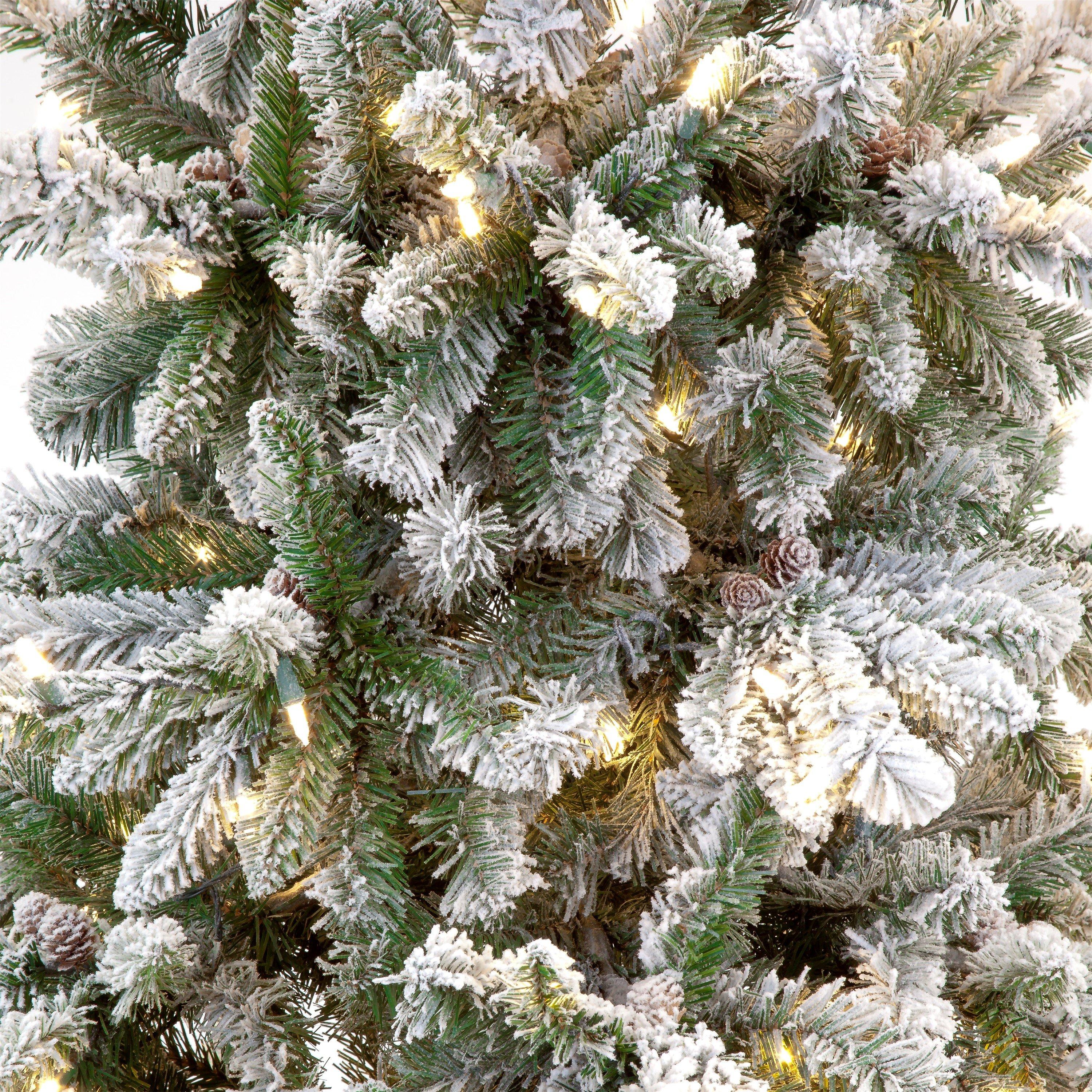 Snowy - Snowtime - Majestic Pine Snowy Tree with Warm White LEDs - 2