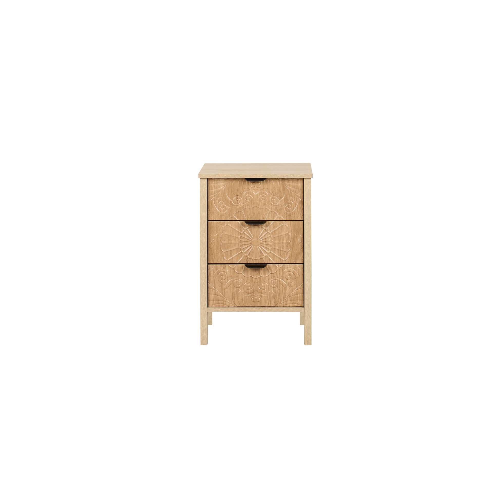 Nude - Birlea - Lotus 3 Drawer Bedside - 7