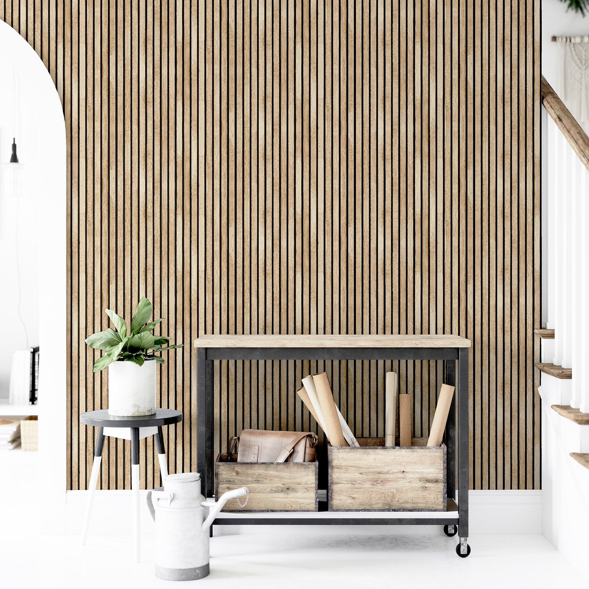 Neutral - Arthouse - Wood Slats Natural sw12 - 5