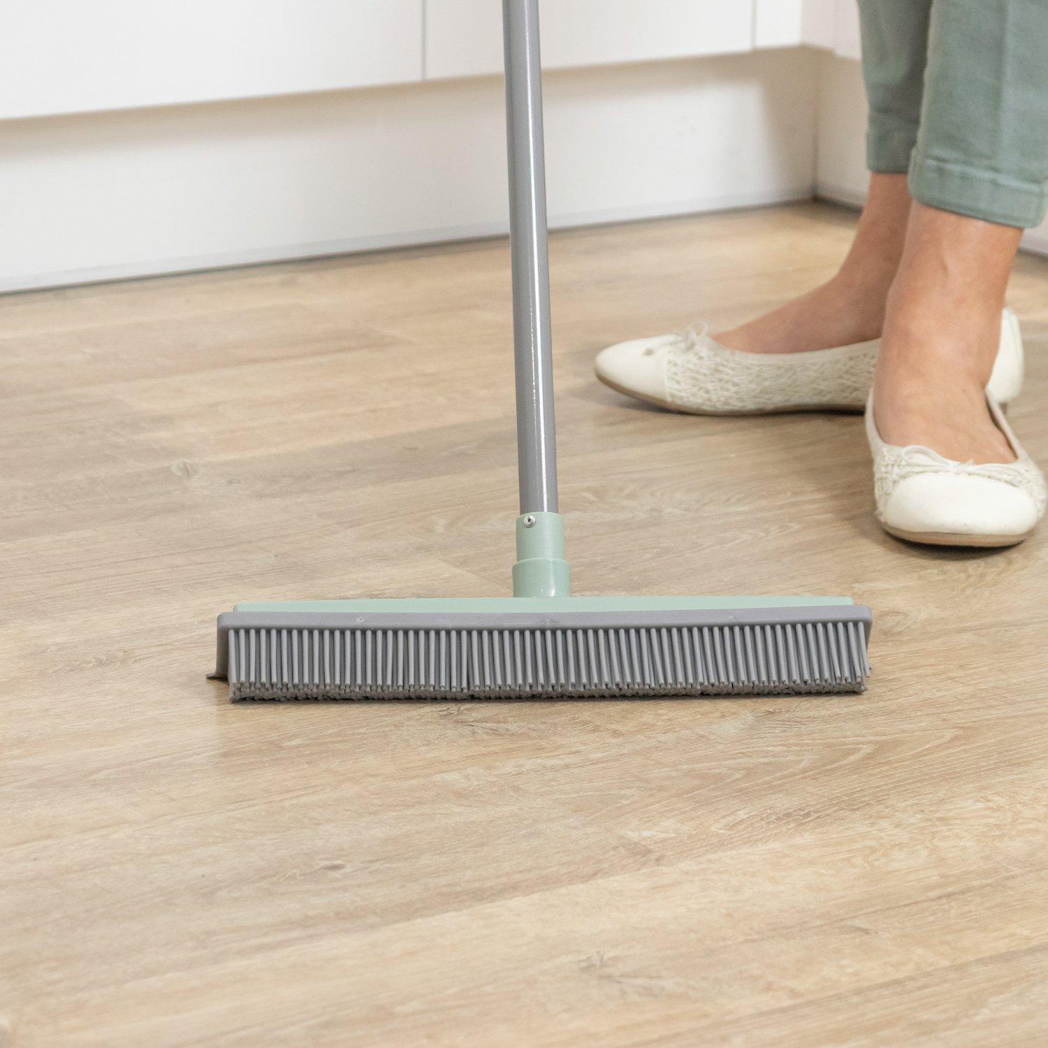 Grey - JVL - JVL Rubber Broom - Grey - 12