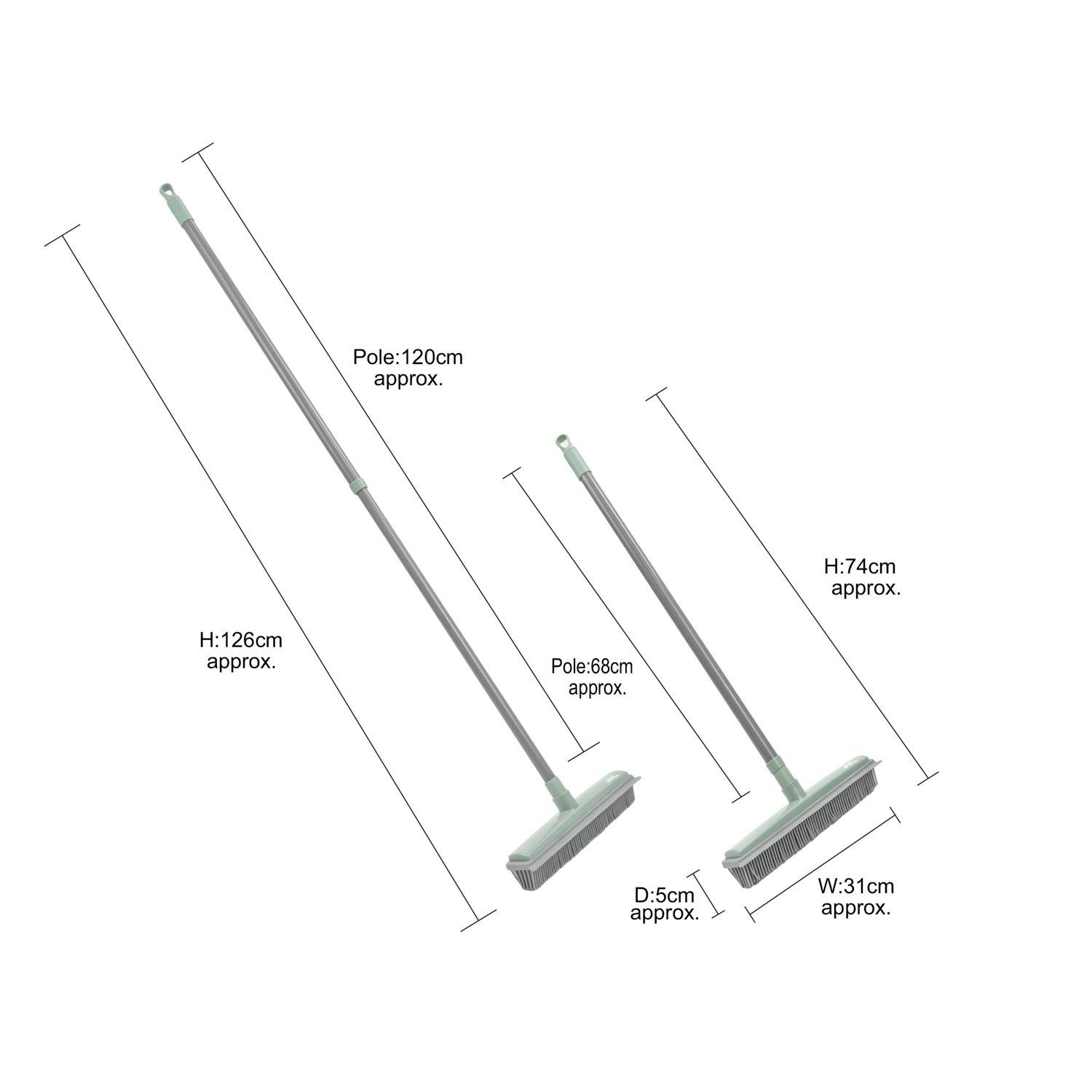 Grey - JVL - JVL Rubber Broom - Grey - 8