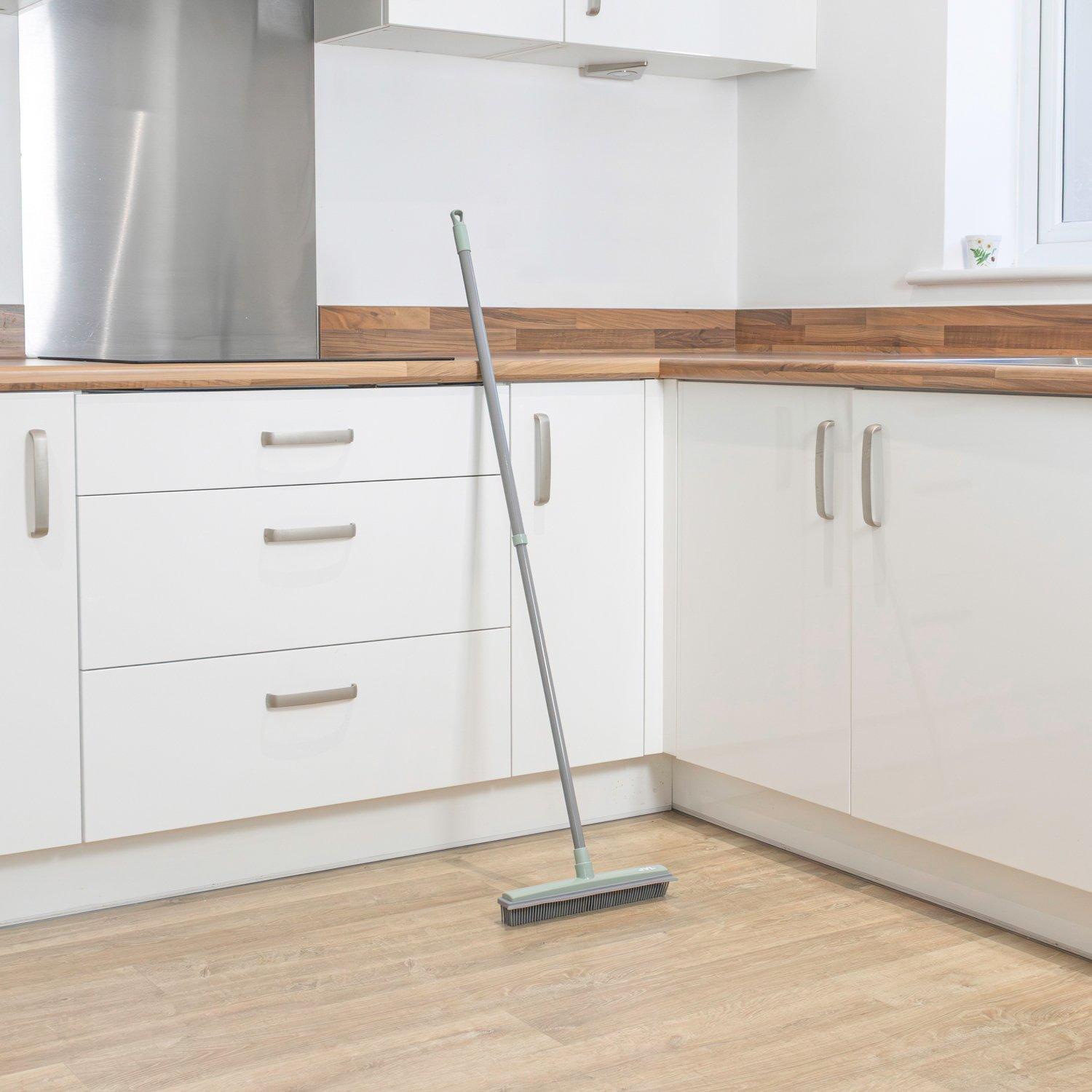 Grey - JVL - JVL Rubber Broom - Grey - 9