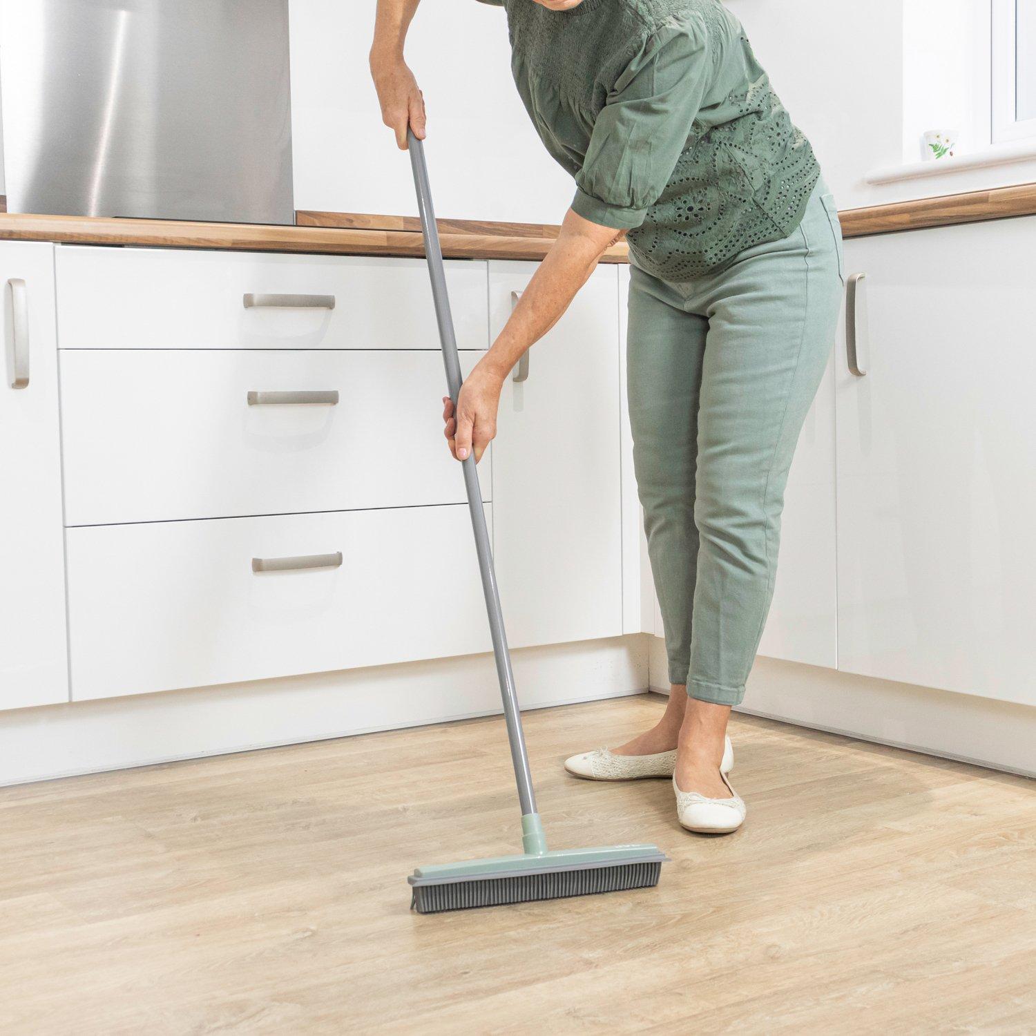Grey - JVL - JVL Rubber Broom - Grey - 10