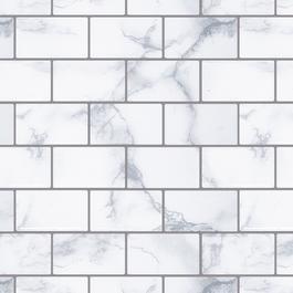 Arthouse Wall Tile Marble Brick 30.5x30.5cm Grey (5 Tiles P