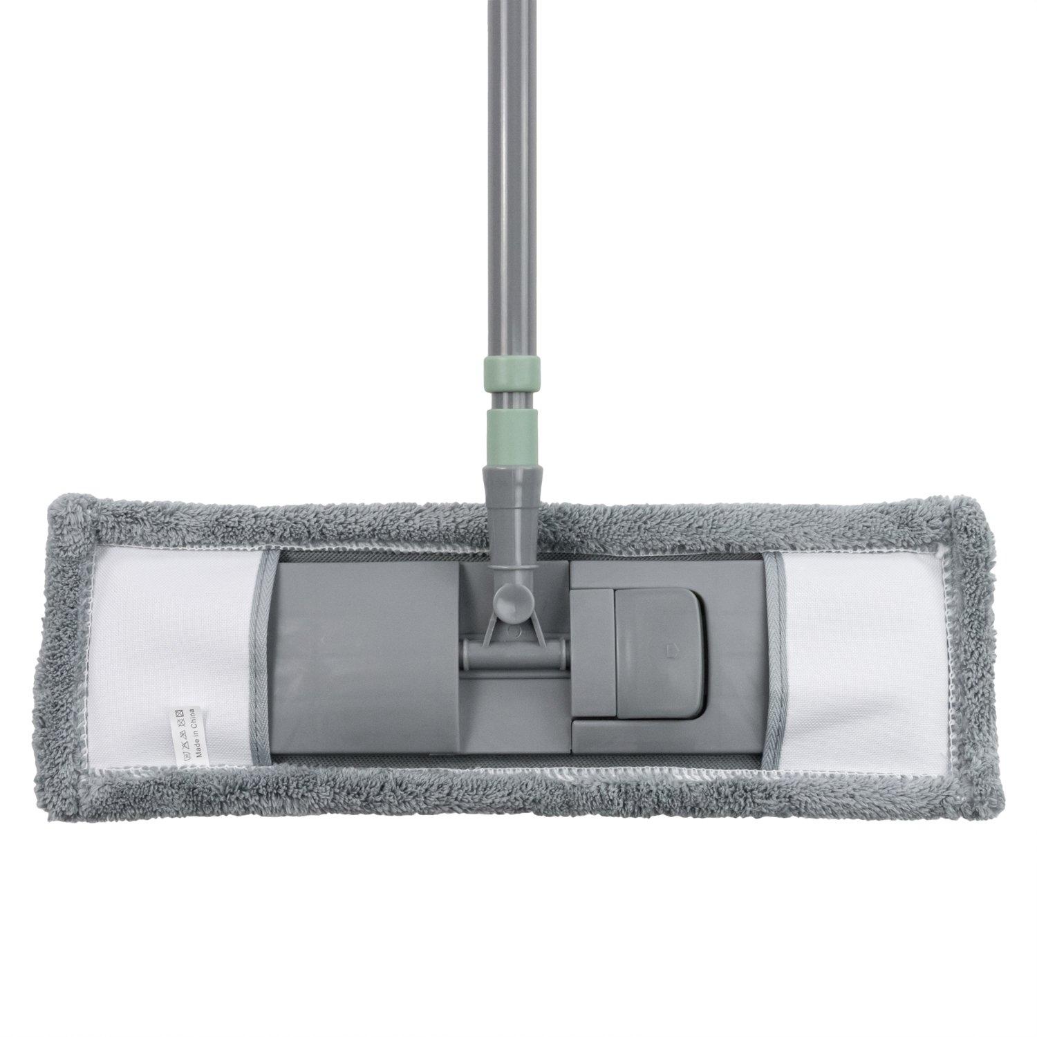 Grey - JVL - JVL Extended Microfibre Mop + 2 Replacement Heads - 5