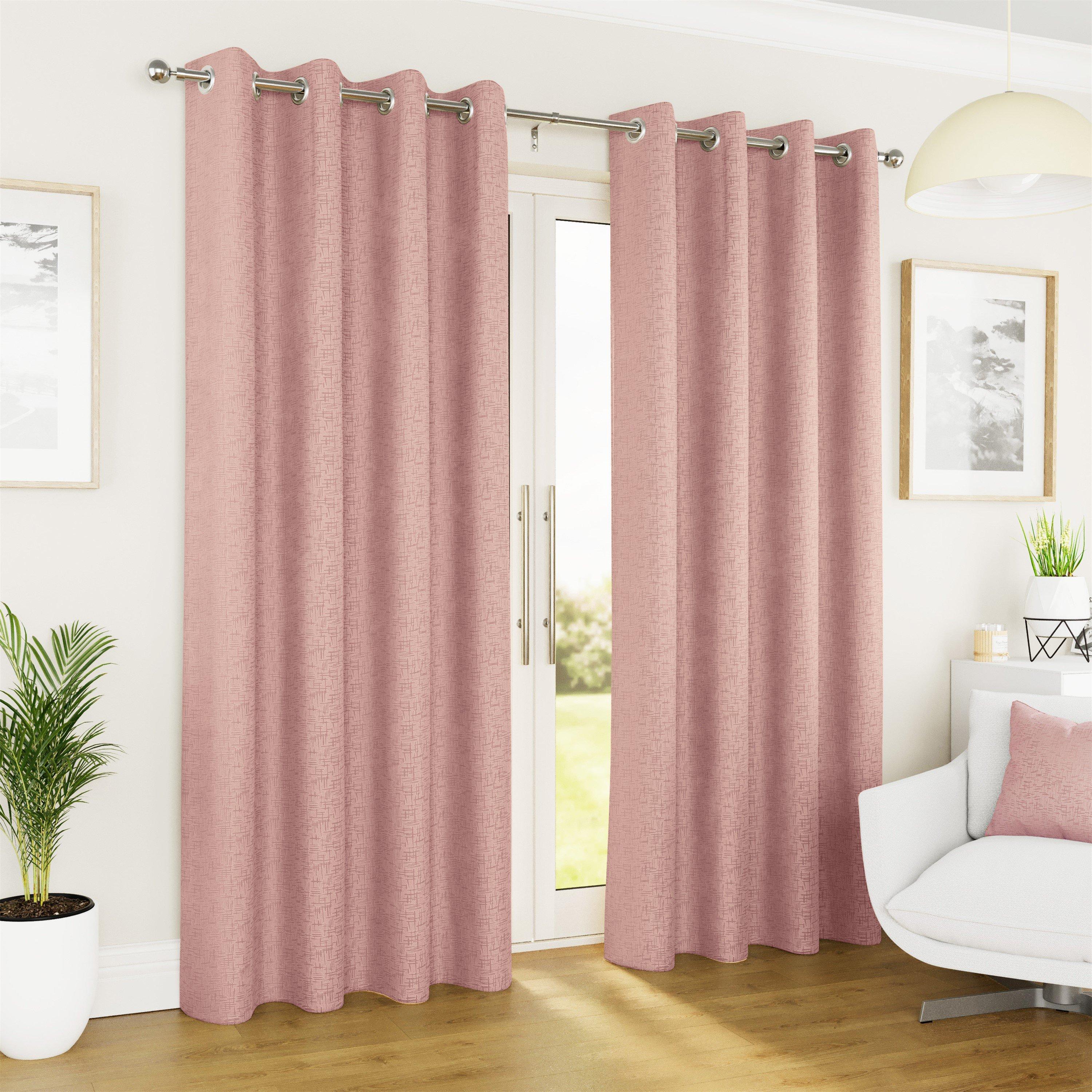 Textured Thermal Room Darkening Curtains Eyelet