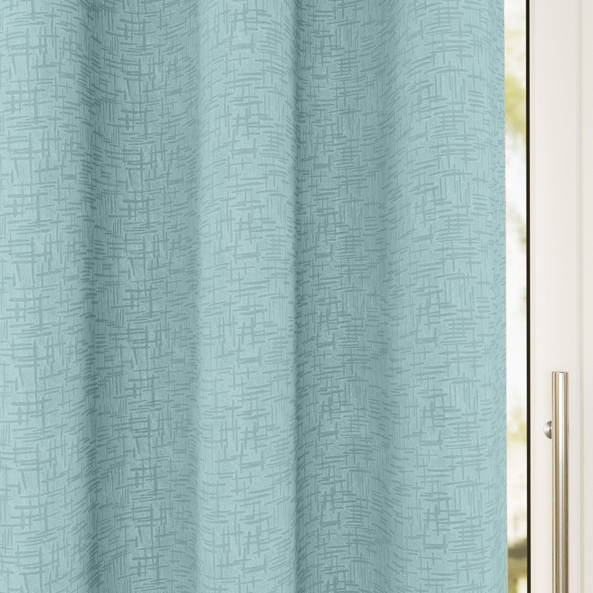 Sky Blue - Enhanced Living - Textured Thermal Room Darkening Curtains Eyelet - 5