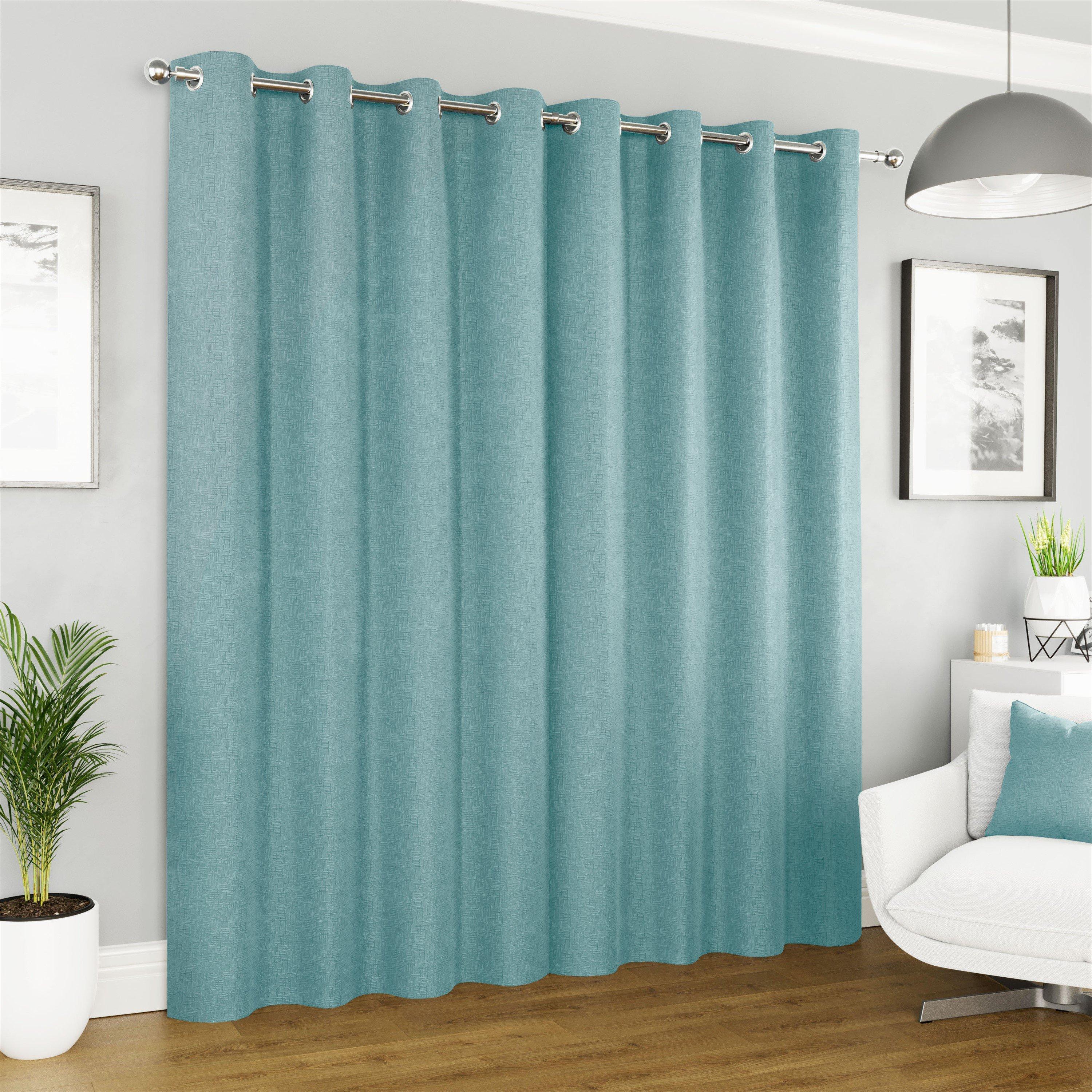 Sky Blue - Enhanced Living - Textured Thermal Room Darkening Curtains Eyelet - 8