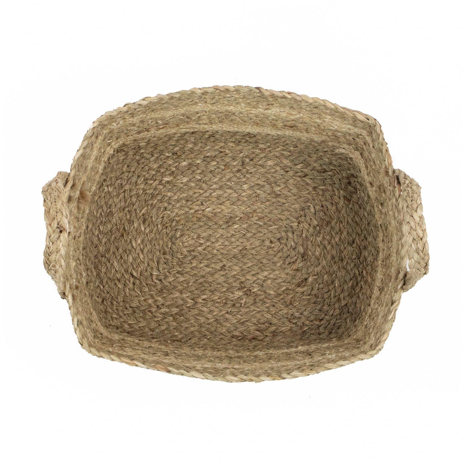 Brown - JVL - Palma Medium Natural Rectangular Storage - 2