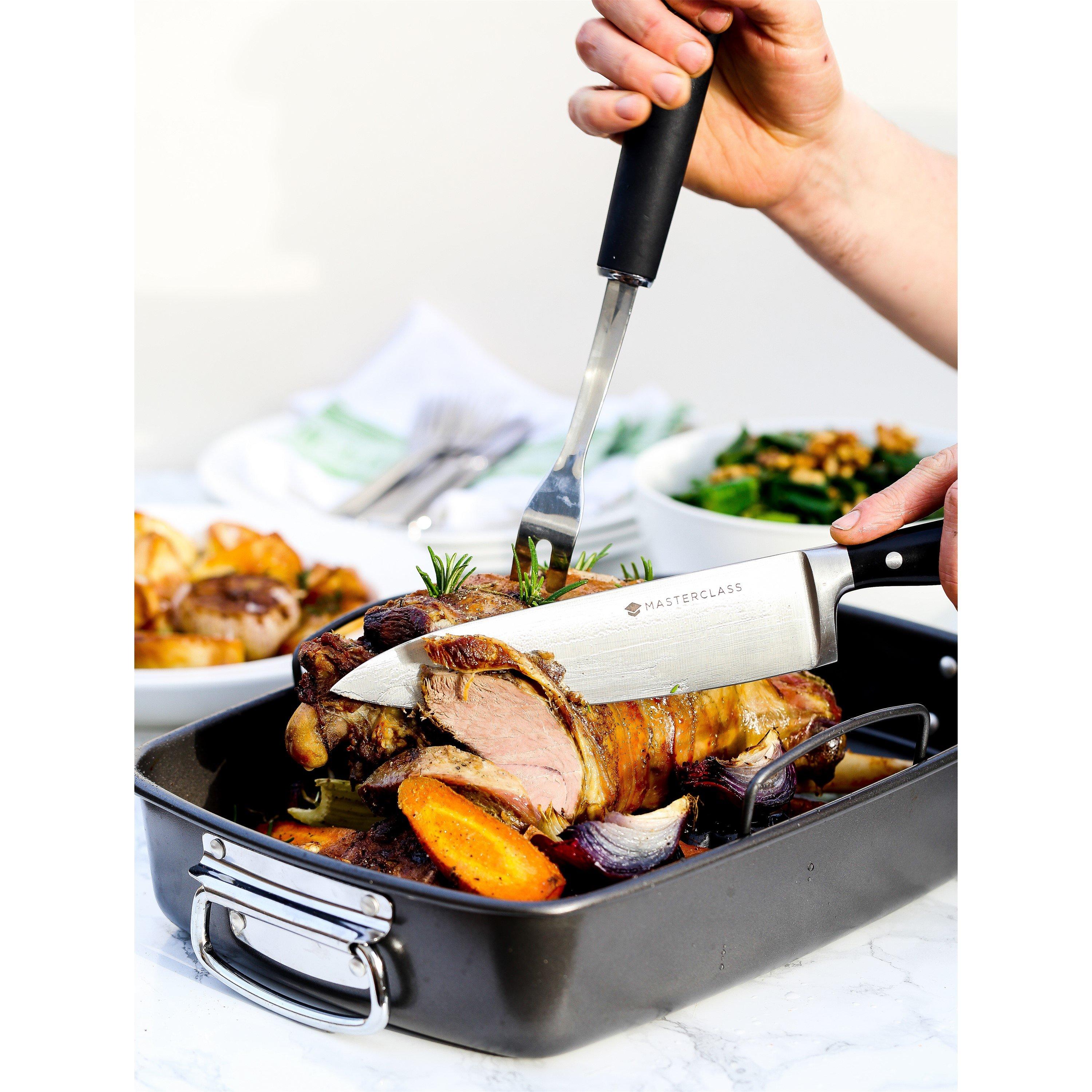 Grey - MasterClass - MasterClass Non-Stick Roasting Pan with Rack - 4