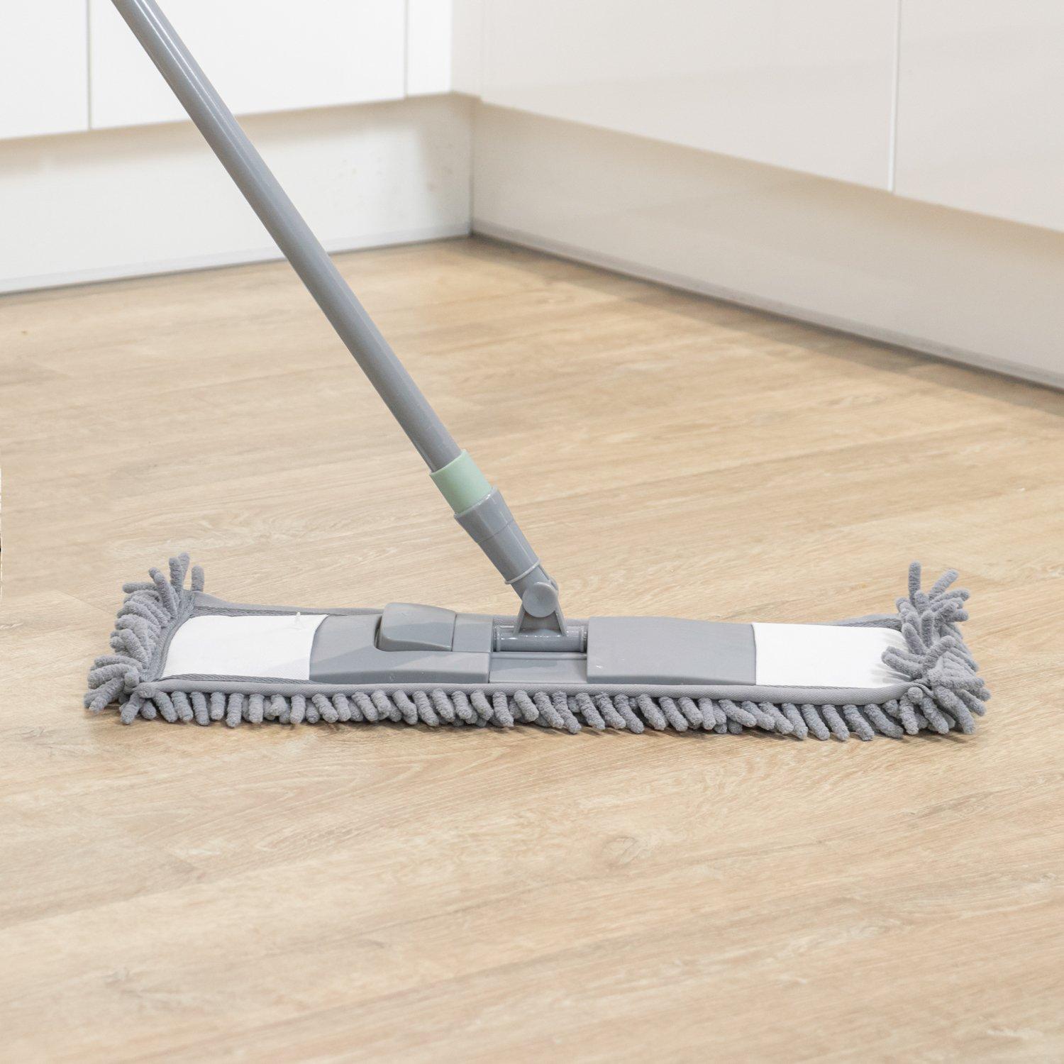 Grey - JVL - JVL Extendable Chenille Mop - Grey - 11