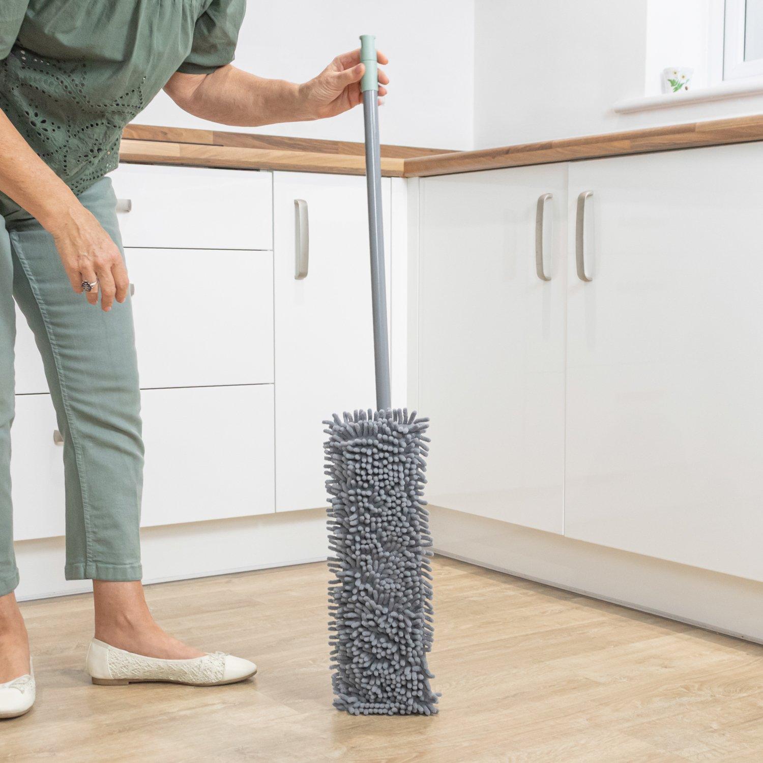 Grey - JVL - JVL Extendable Chenille Mop - Grey - 12