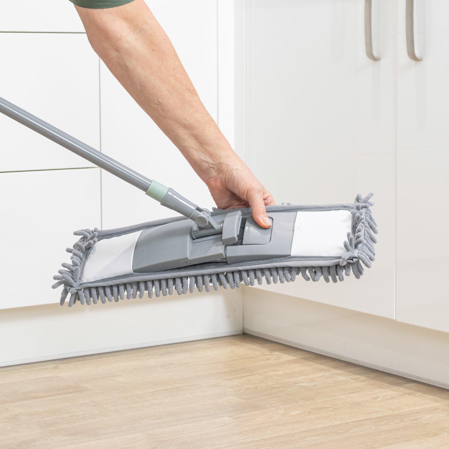 Grey - JVL - JVL Extendable Chenille Mop - Grey - 13
