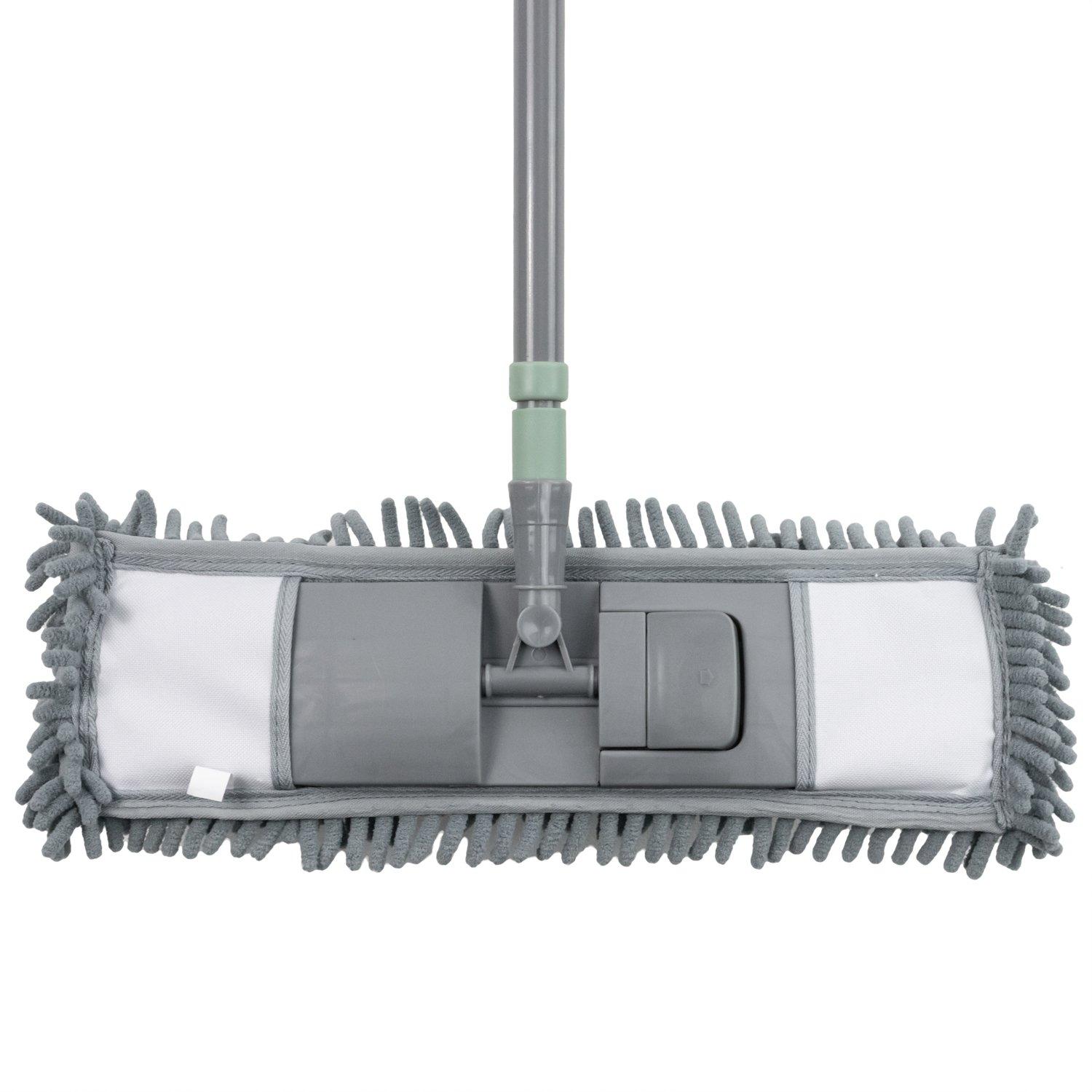 Grey - JVL - JVL Extendable Chenille Mop - Grey - 4
