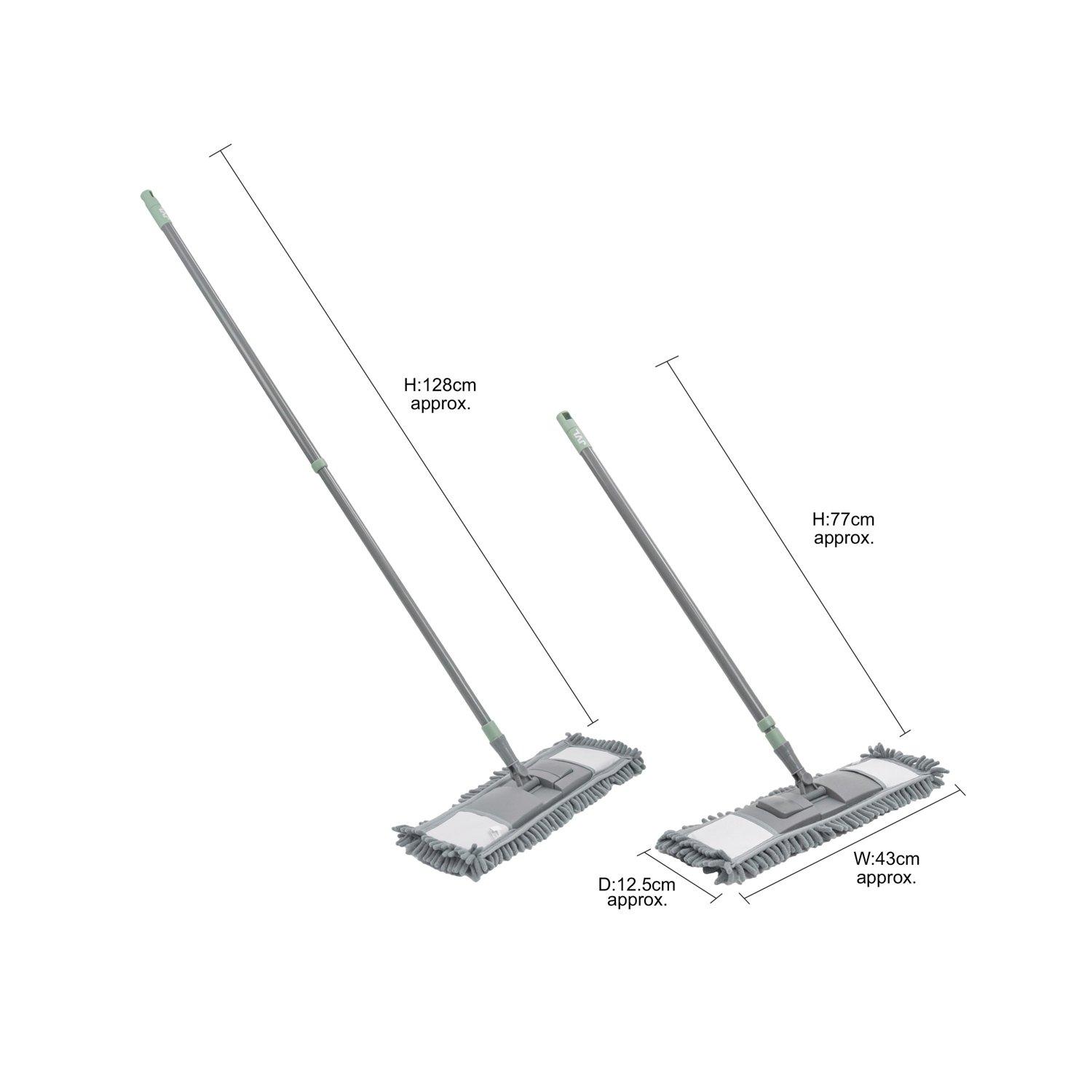 Grey - JVL - JVL Extendable Chenille Mop - Grey - 7
