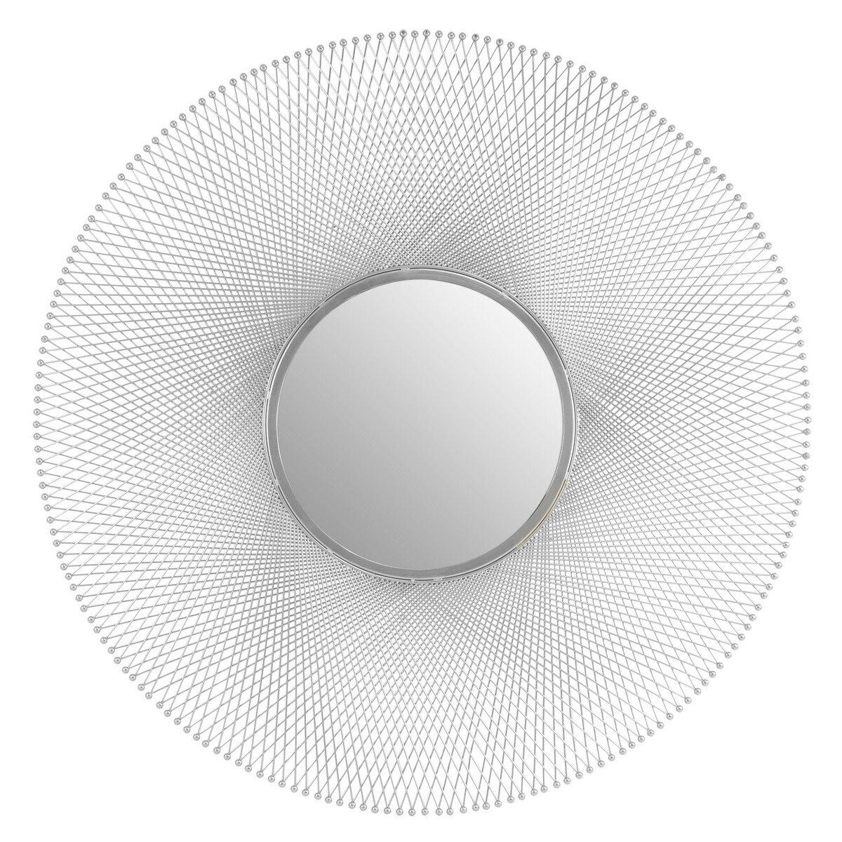 Interiors By Premier  Templar Large Round Wall Mirror - Silver - 114x 114x