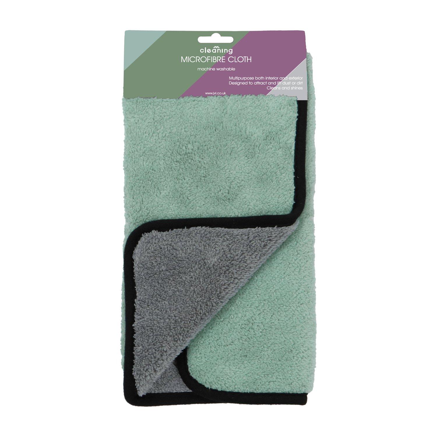 Grey - JVL - JVL Microfibre Cloth - Grey/Green - 5