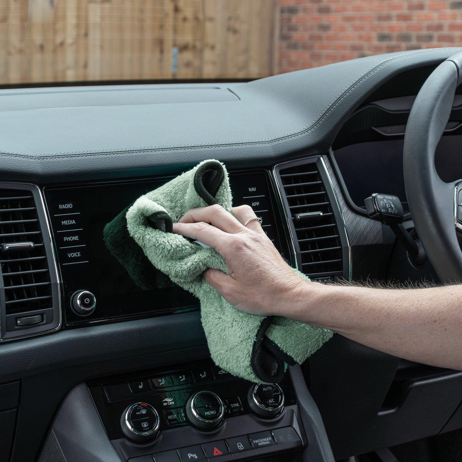 Grey - JVL - JVL Microfibre Cloth - Grey/Green - 7
