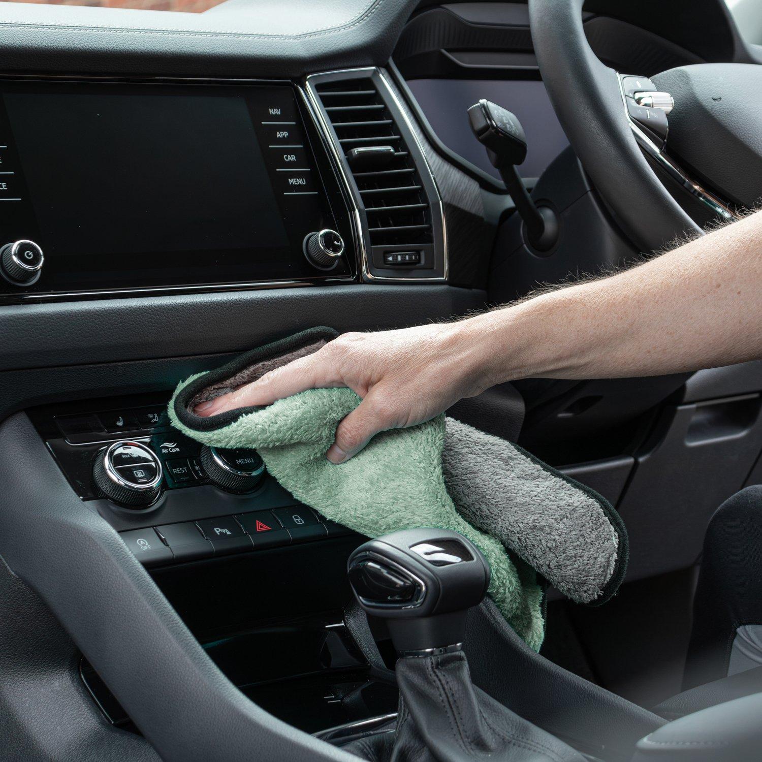 Grey - JVL - JVL Microfibre Cloth - Grey/Green - 8