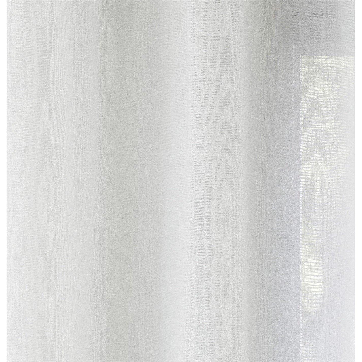 White - Tyrone Textiles - Rhodes Linen-Look Sheer Voile Panels - Pair - 2