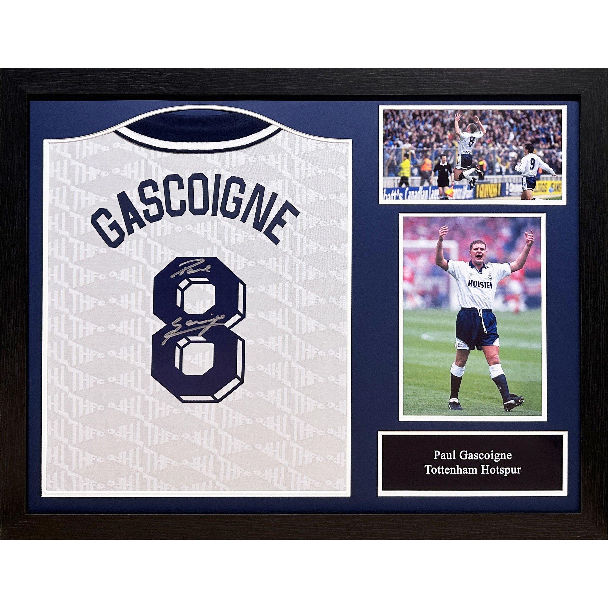 Allstarsignings Ltd  Paul Gazza Gascoigne Signed Tottenham 1991 Shirt - White