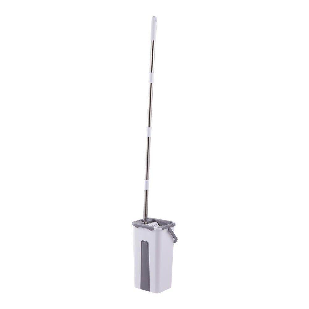 Grey & White - LIFE IDEAS - Wet & Dry Flat Mop Set with 3 Pads - 3