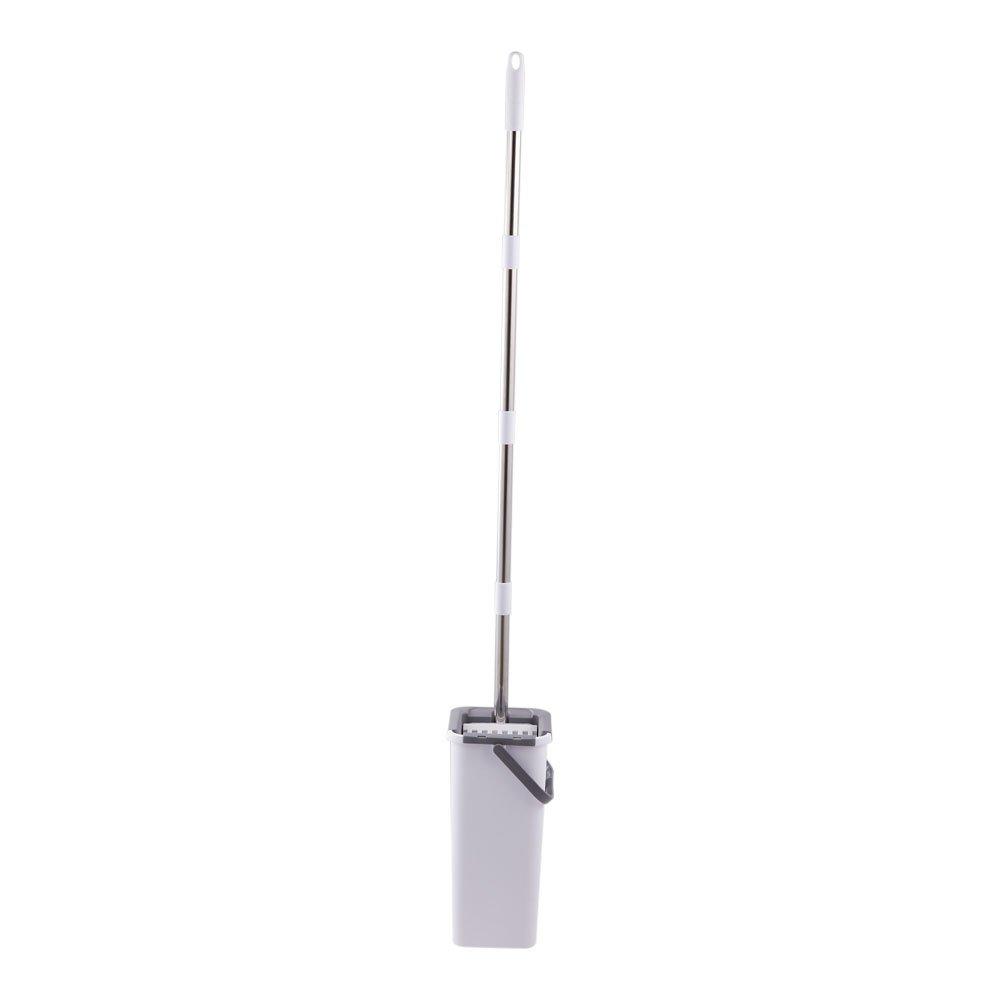 Grey & White - LIFE IDEAS - Wet & Dry Flat Mop Set with 3 Pads - 4