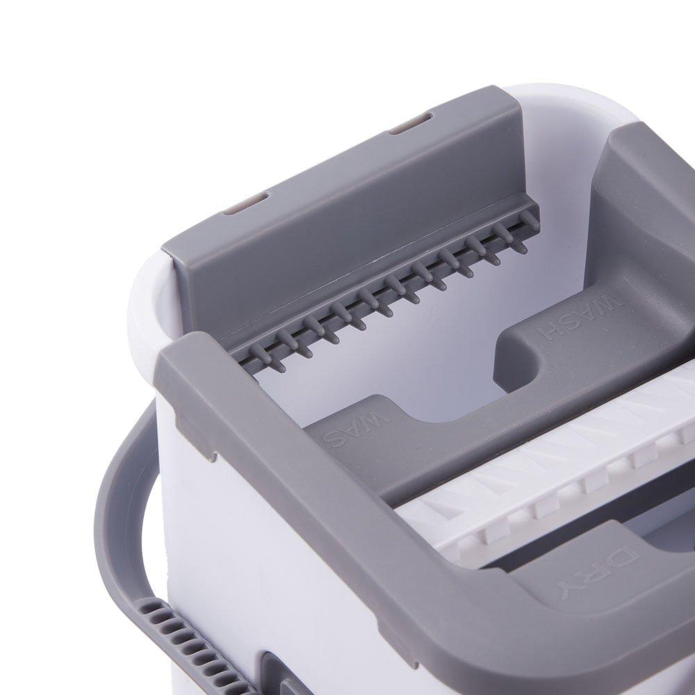 Grey & White - LIFE IDEAS - Wet & Dry Flat Mop Set with 3 Pads - 7