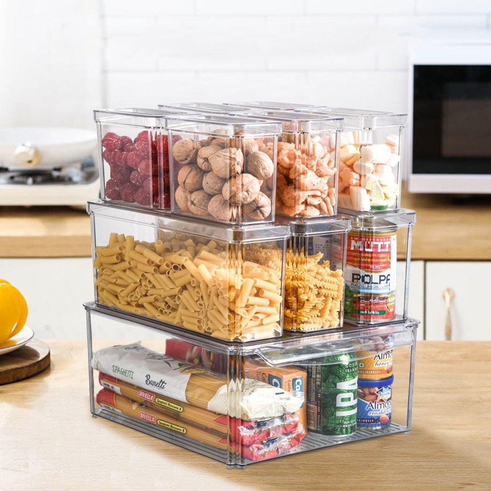 Clear2 - LIFE IDEAS - Set of 10 Fridge Storage Containers - 1