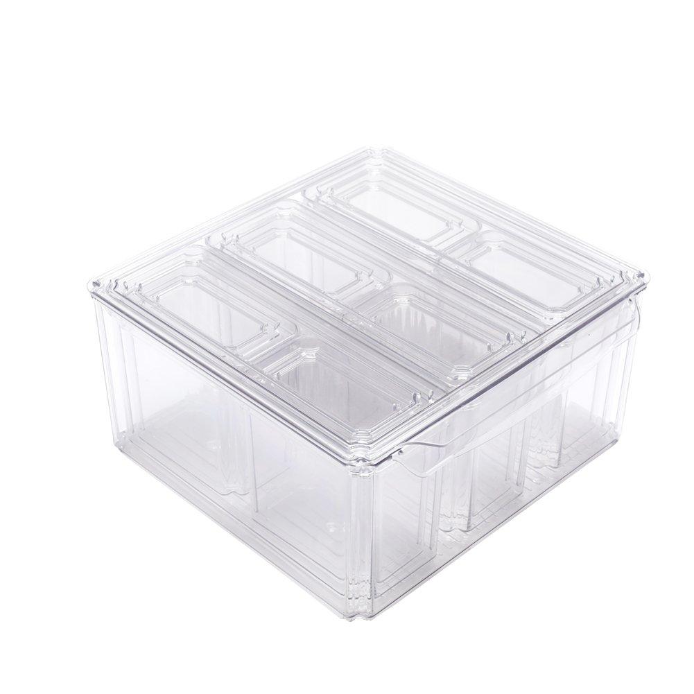 Clear2 - LIFE IDEAS - Set of 10 Fridge Storage Containers - 3