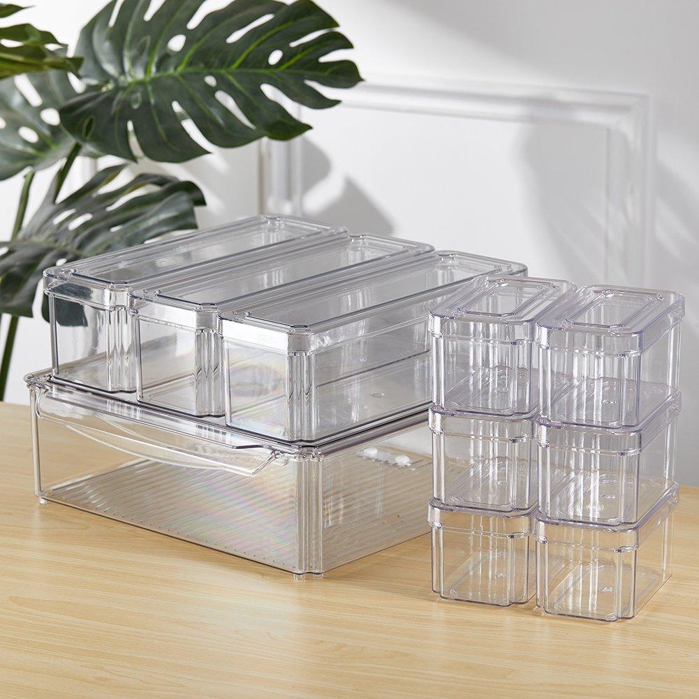 Clear1 - LIFE IDEAS - Set of 10 Fridge Storage Containers - 2