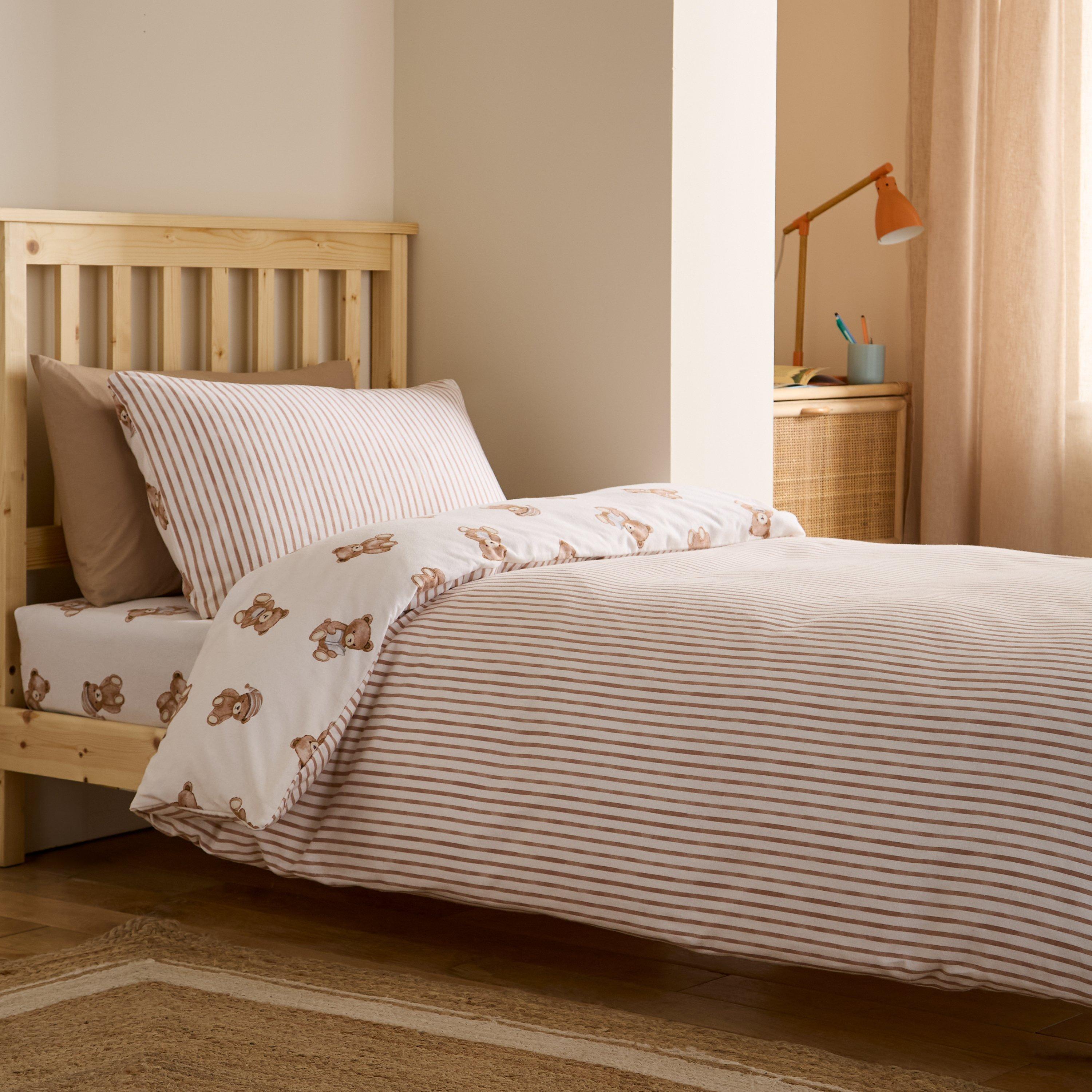 Cream - Catherine Lansfield - Brushed Teddy Bear Cotton Duvet Cover Set - 2