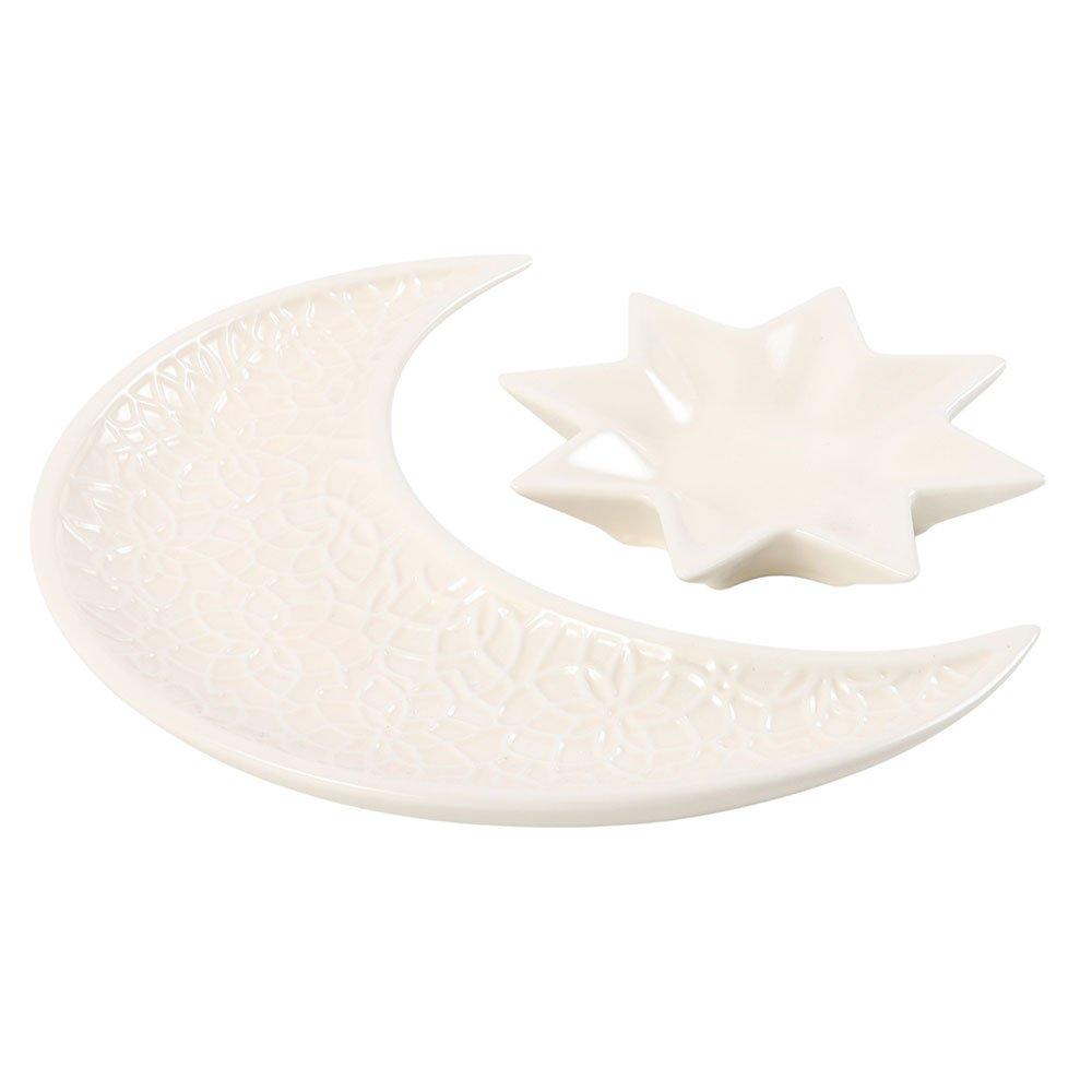 White - Something Different - Crescent Moon and Star Trinket Dishes - 3