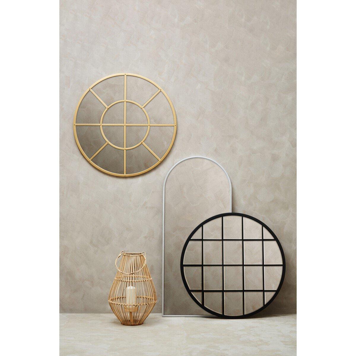Interiors By Premier  Descartes Gold Finish Round Wall Mirror - Clear Gold - 91x 91x 2c