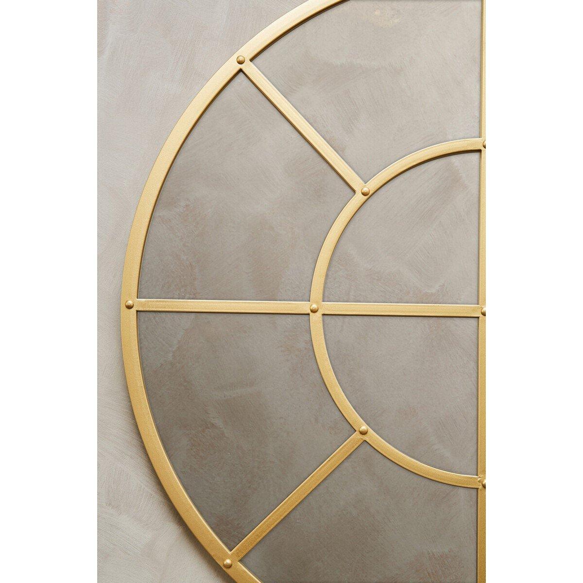 Clear Gold - Premier Housewares - Descartes Gold Finish Round Wall Mirror - 2