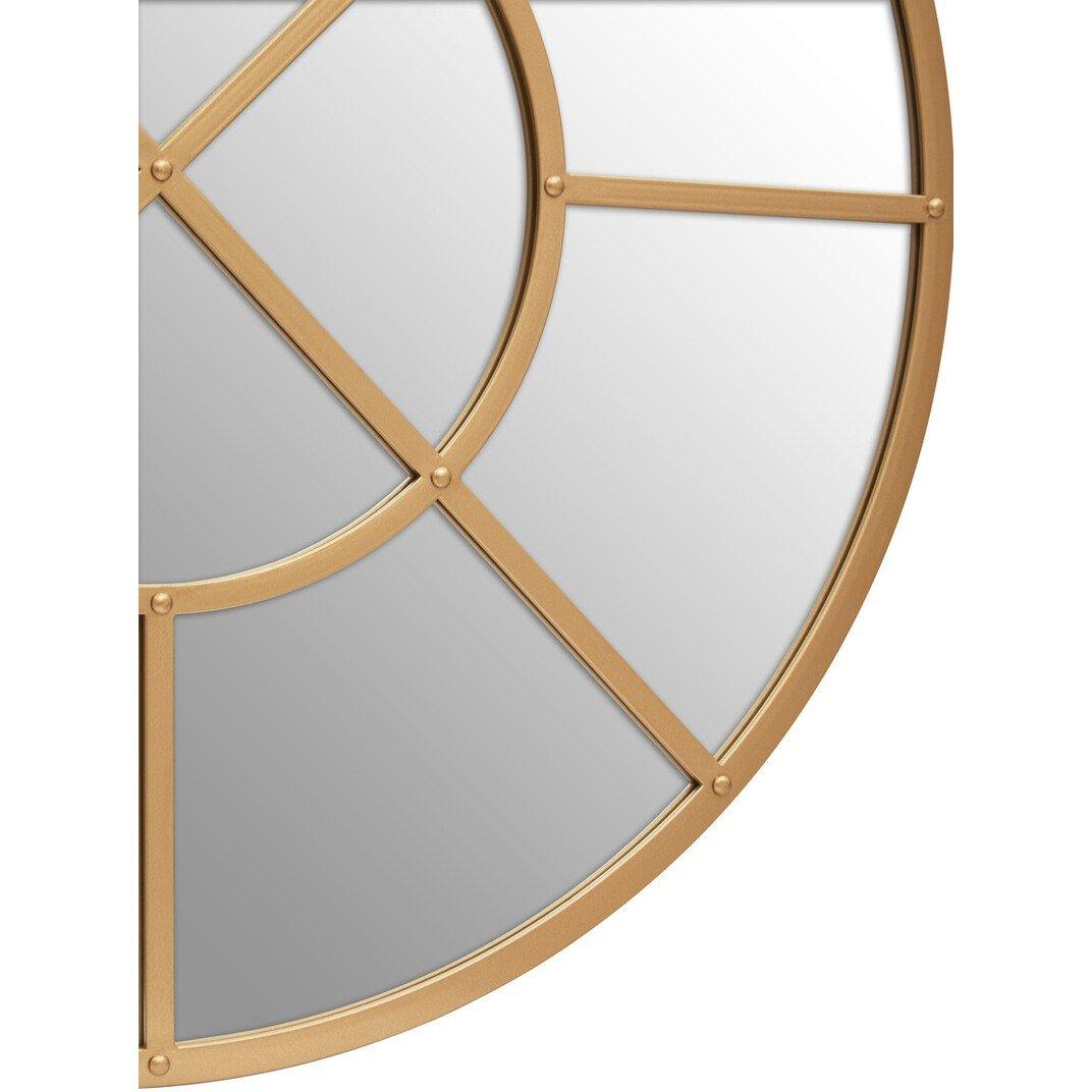 Clear Gold - Premier Housewares - Descartes Gold Finish Round Wall Mirror - 5