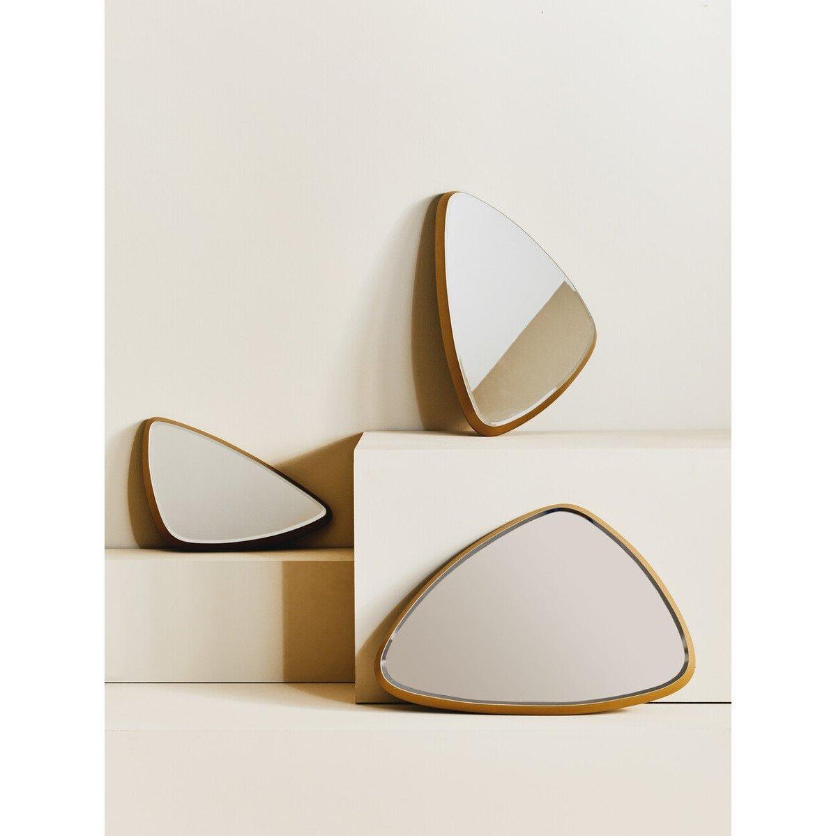 Interiors By Premier  Torino Medium Triangular Wall Mirror - Clear Gold - 54.5x 34.5